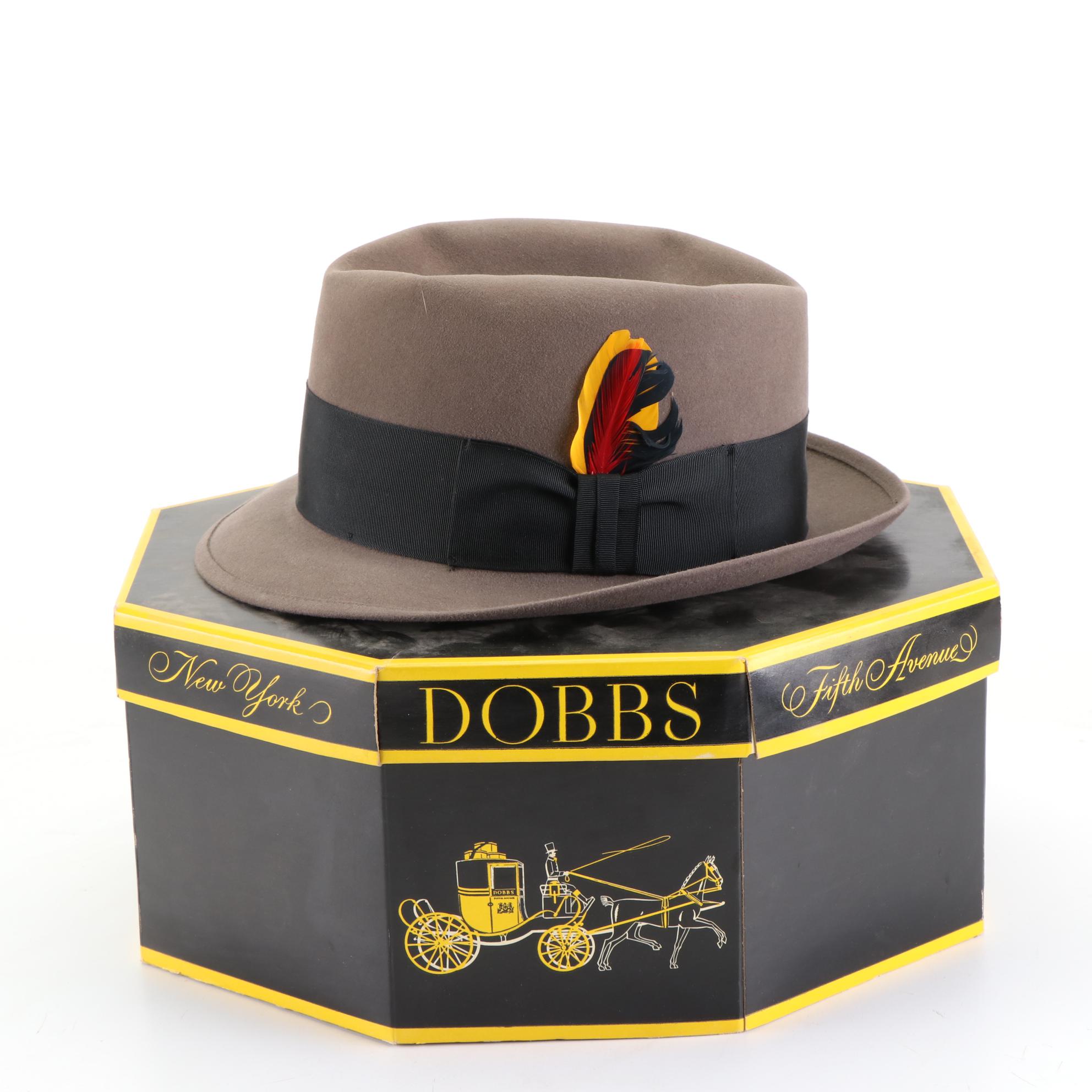 Royal Stetson Fedora Hat with Dobbs Hat Box EBTH