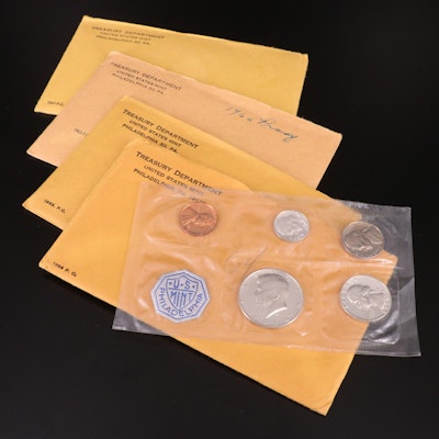 Four U.S. Mint Silver Proof Sets, 1961–1964