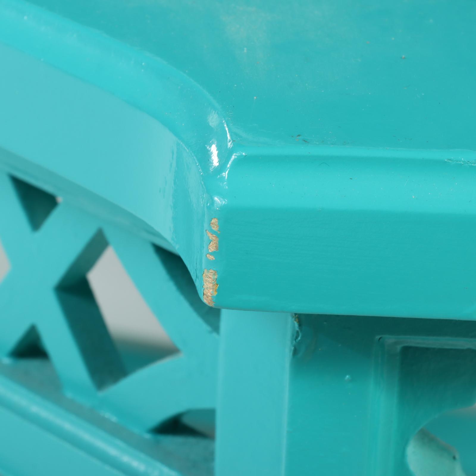 III Style Painted and Glass Top Coffee Table EBTH