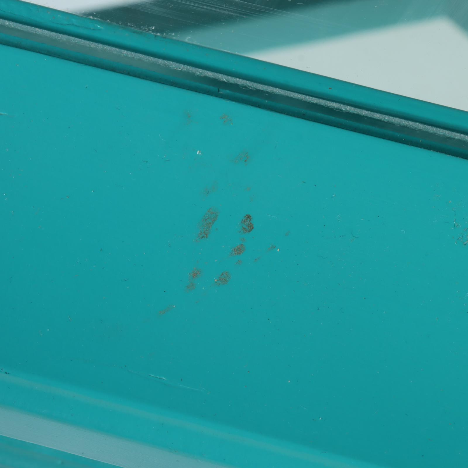 III Style Painted and Glass Top Coffee Table EBTH