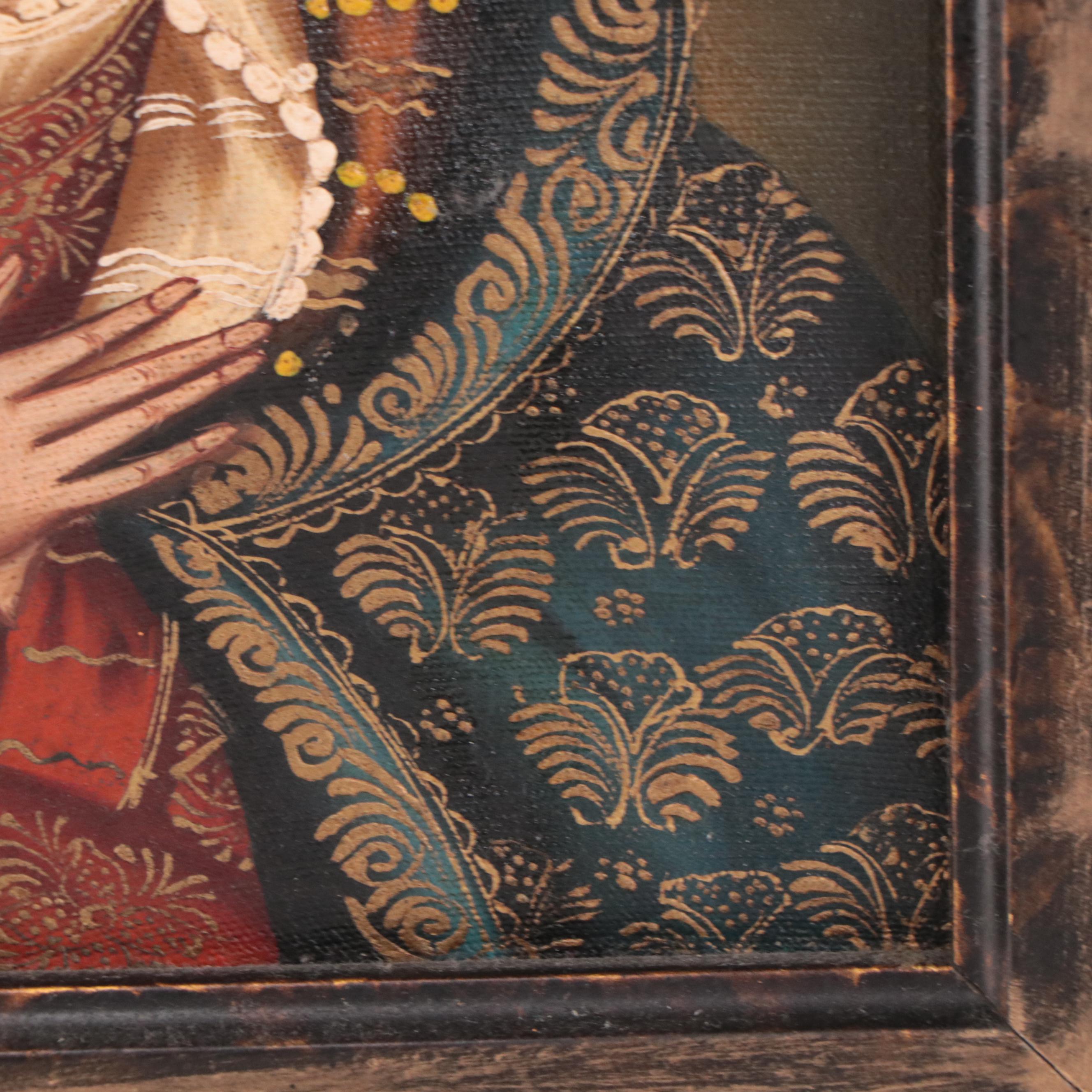 Ernesto Zuñiga Cuzco Style Painting "The Virgen," circa 1981 EBTH