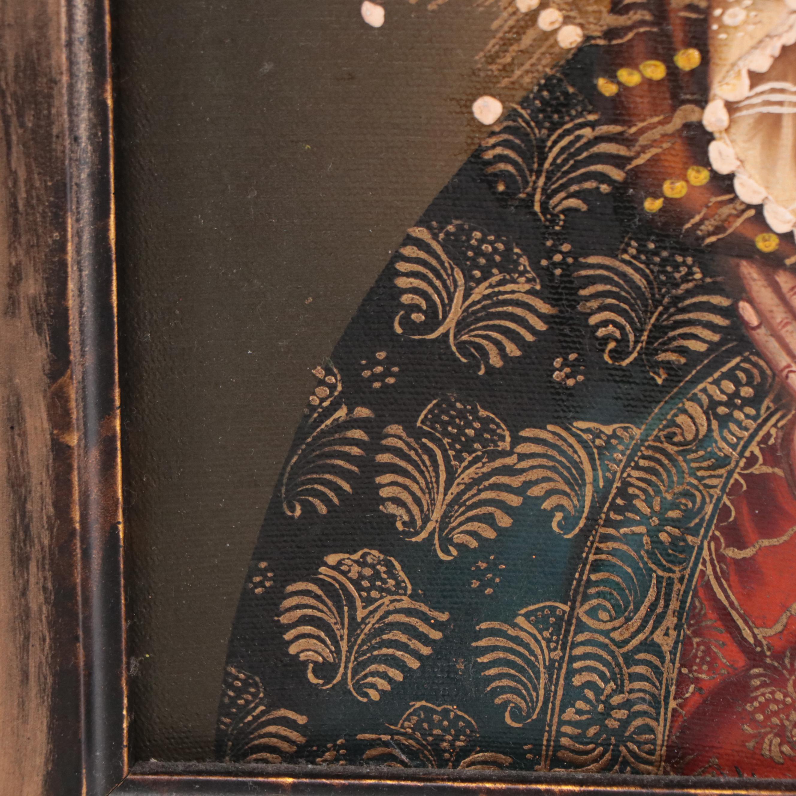 Ernesto Zuñiga Cuzco Style Painting "The Virgen," circa 1981 EBTH