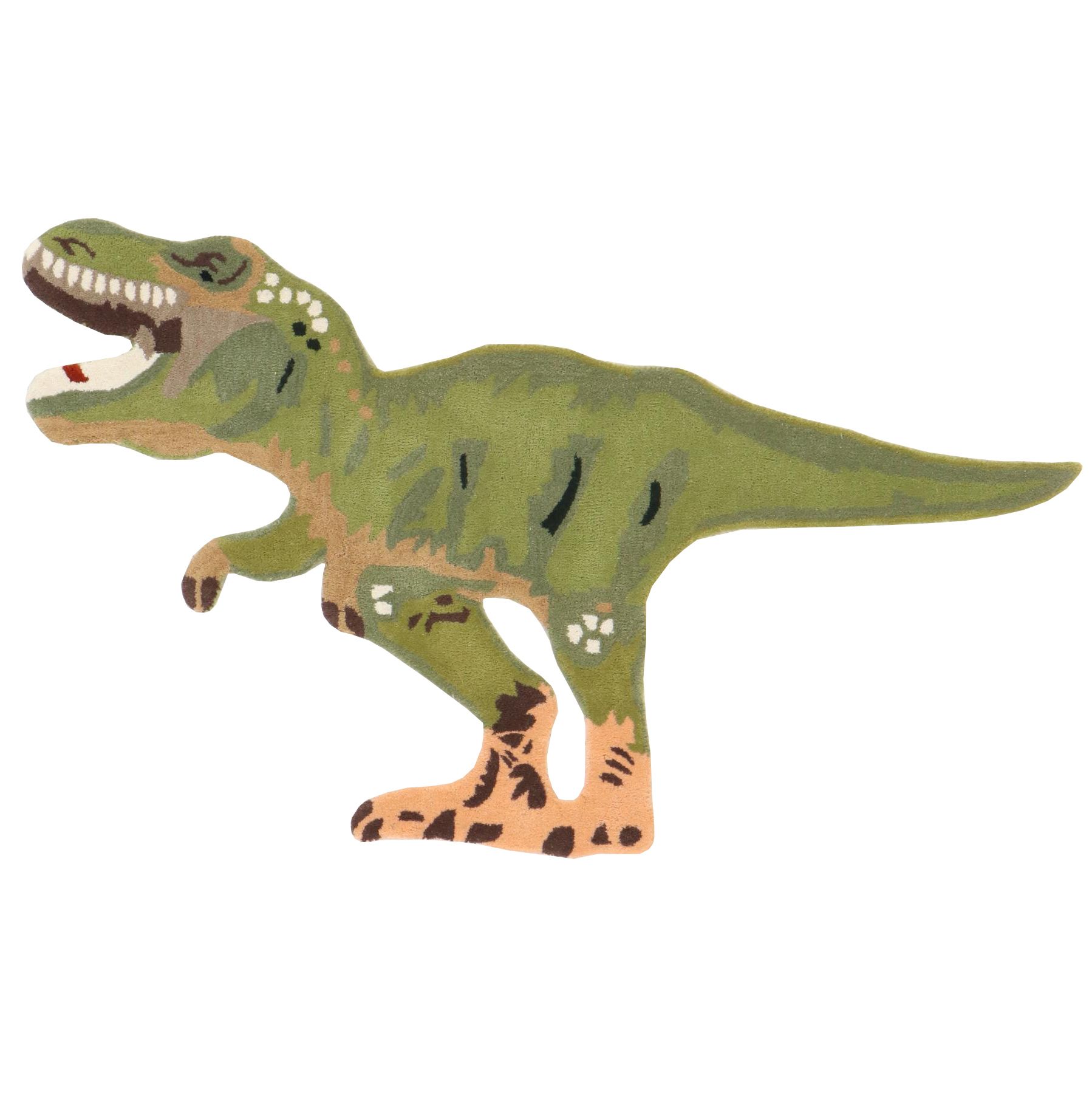 3' x 5'1 HandTufted T.Rex Shaped Pictorial Accent Rug EBTH