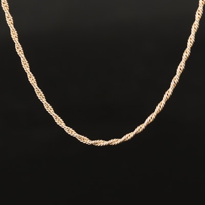 Gold-Filled Rope Chain Necklace