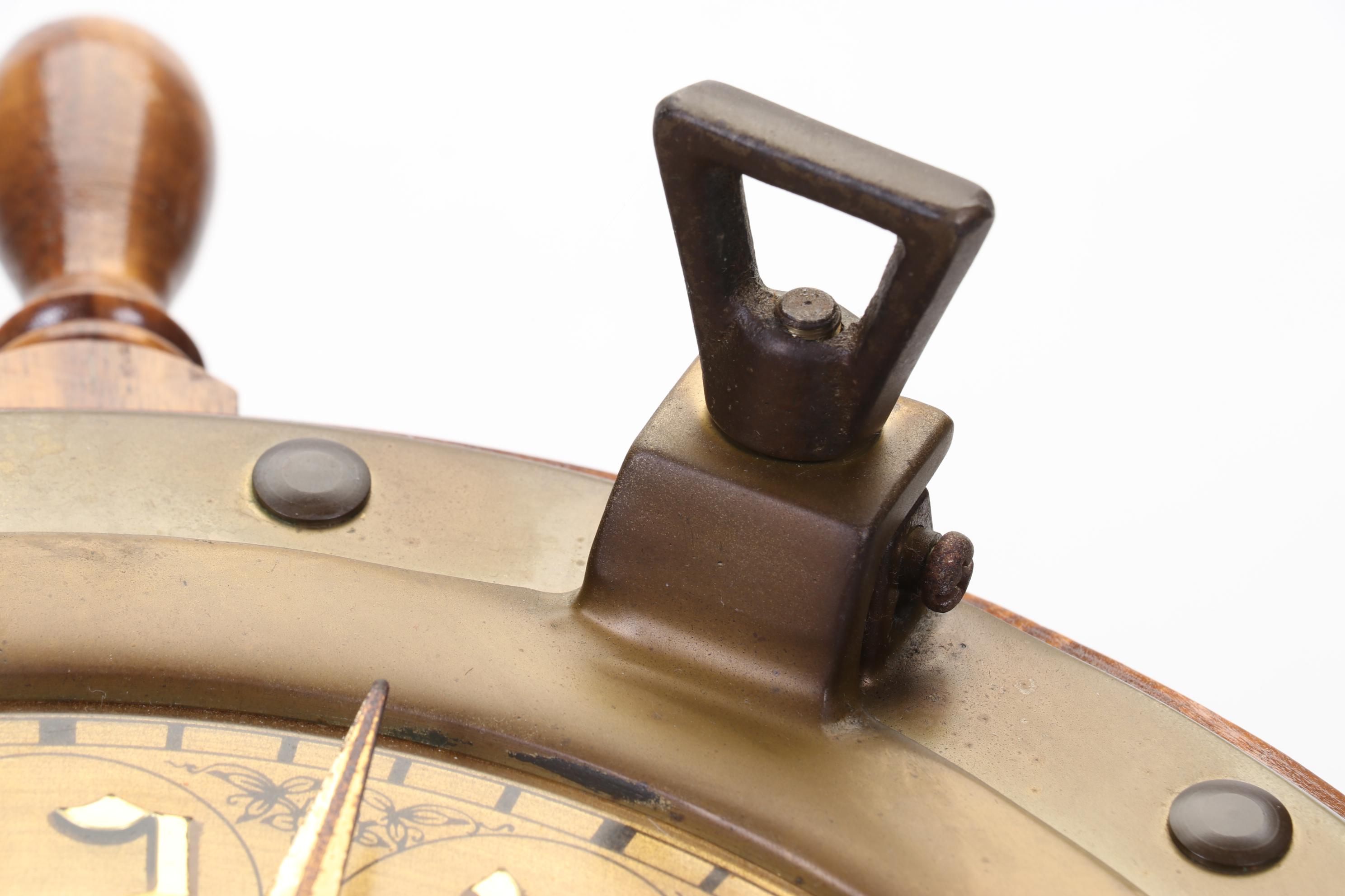 Wooden Nautical Helm Wall Clock EBTH