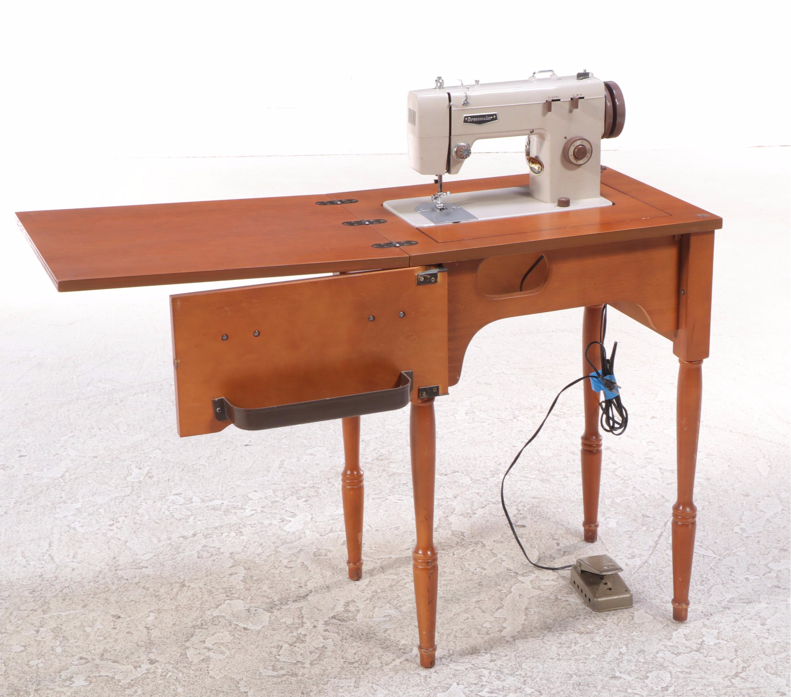 Dressmaker YM40 Electric Sewing Machine with Sewing Table, Mid20th