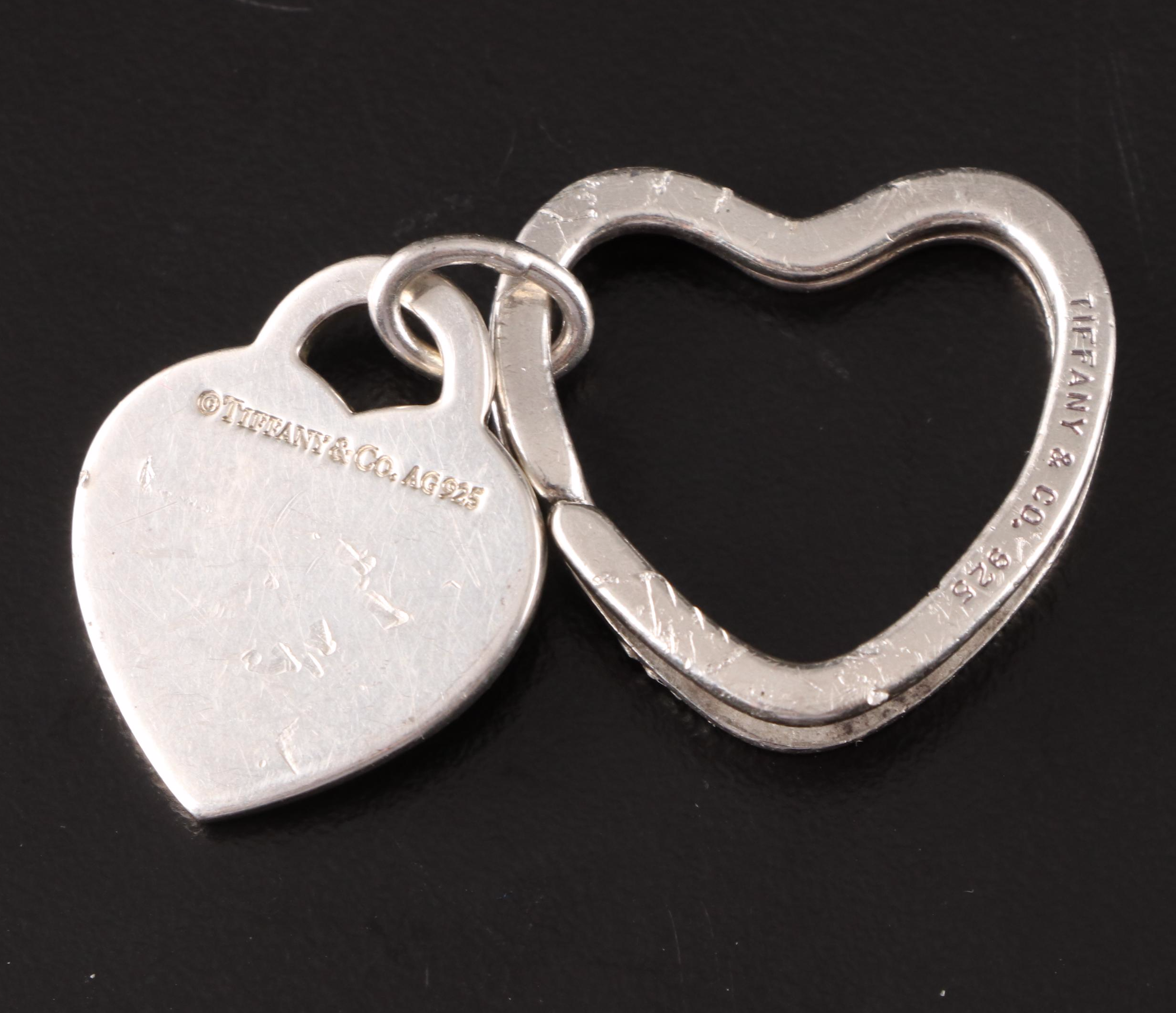 Tiffany & Co. Sterling Silver "Return to Tiffany" Open Heart Key Ring