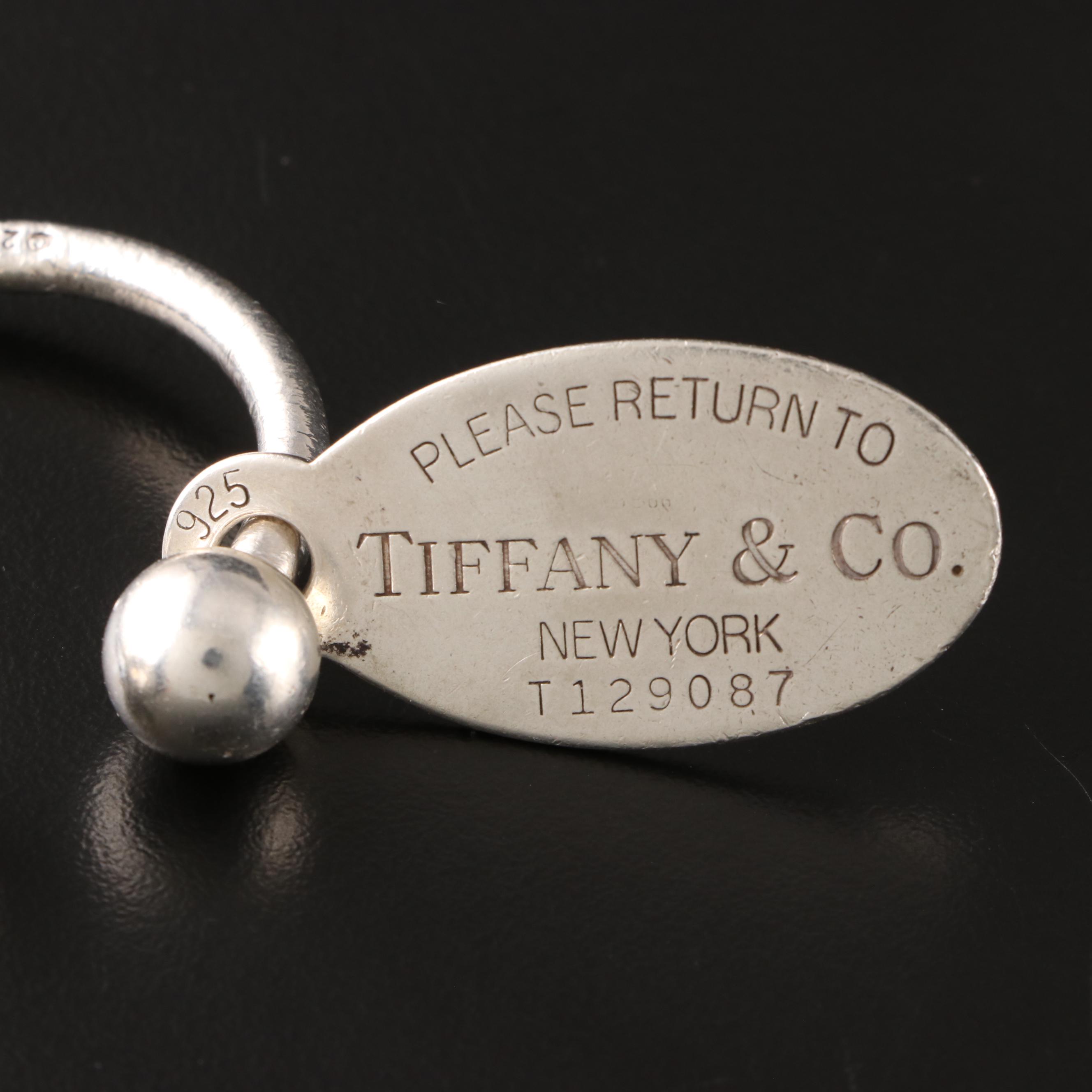 Tiffany & Co. Sterling Silver "Return to Tiffany" Oval Tag Screwball