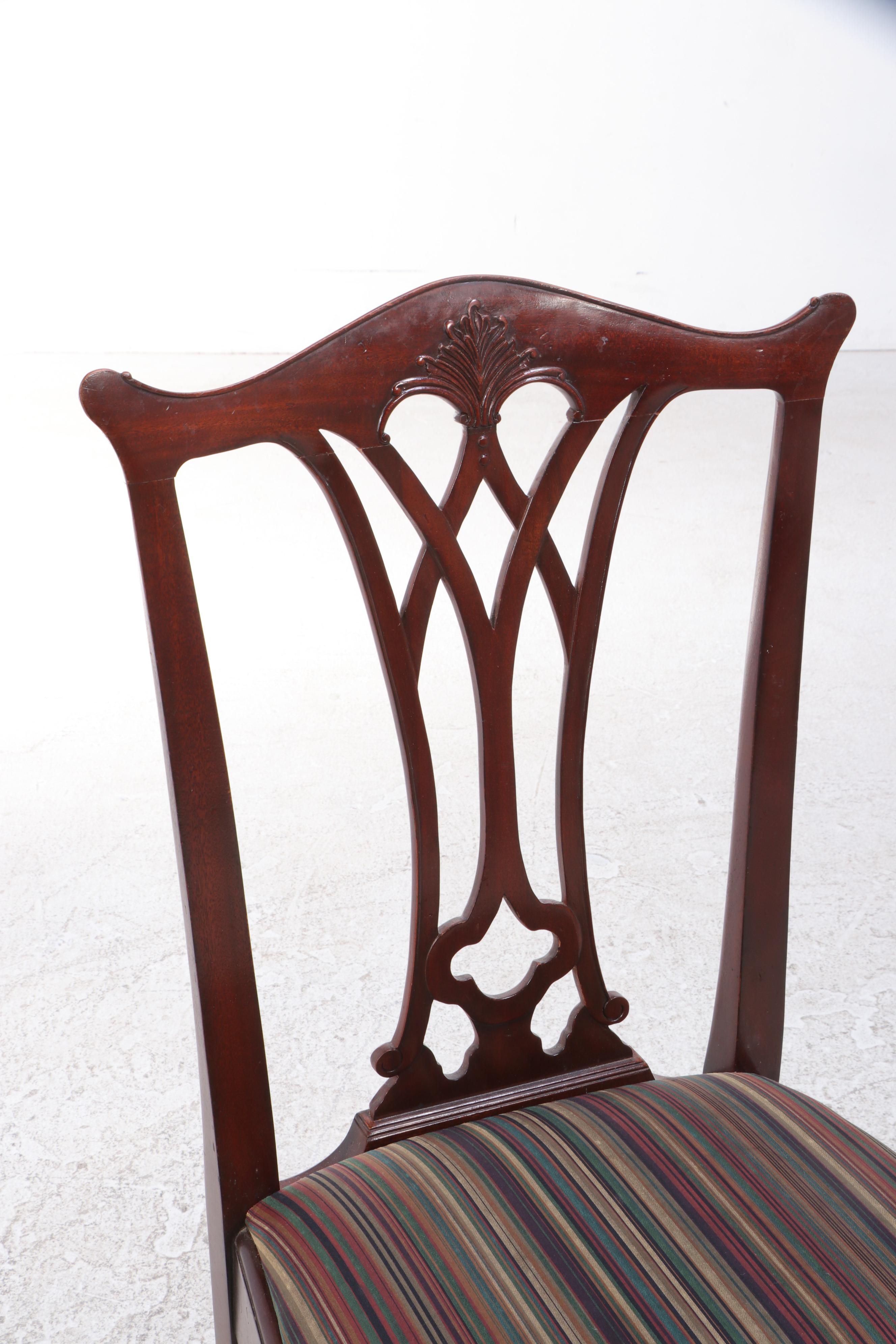 Four Lexington Furniture Chippendale Style Mahogany Side Chairs EBTH