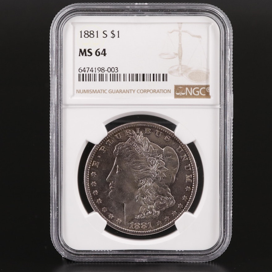 NGC MS64 1881-S Morgan Silver Dollar