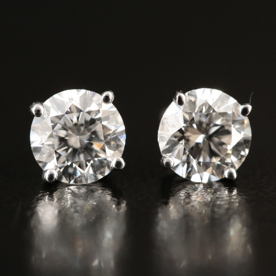 14K 1.26 CTW Lab Grown Diamond Stud Earrings