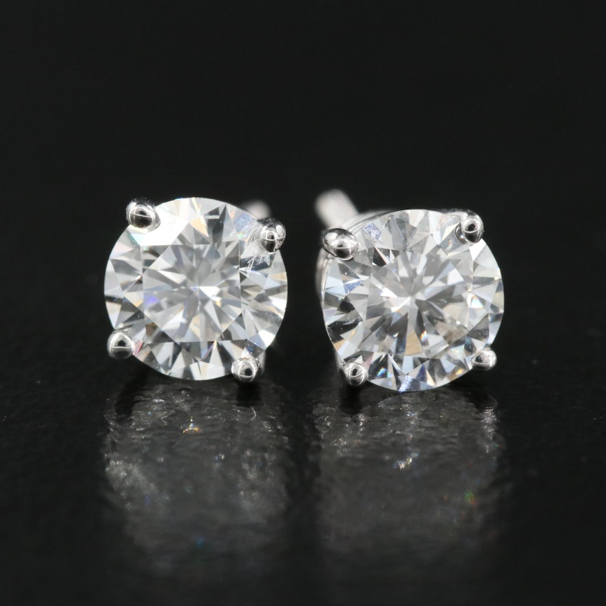 14K 0.92 CTW Lab Grown Diamond Stud Earrings