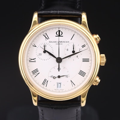 18K Baume & Mercier Classima Chronograph Wristwatch