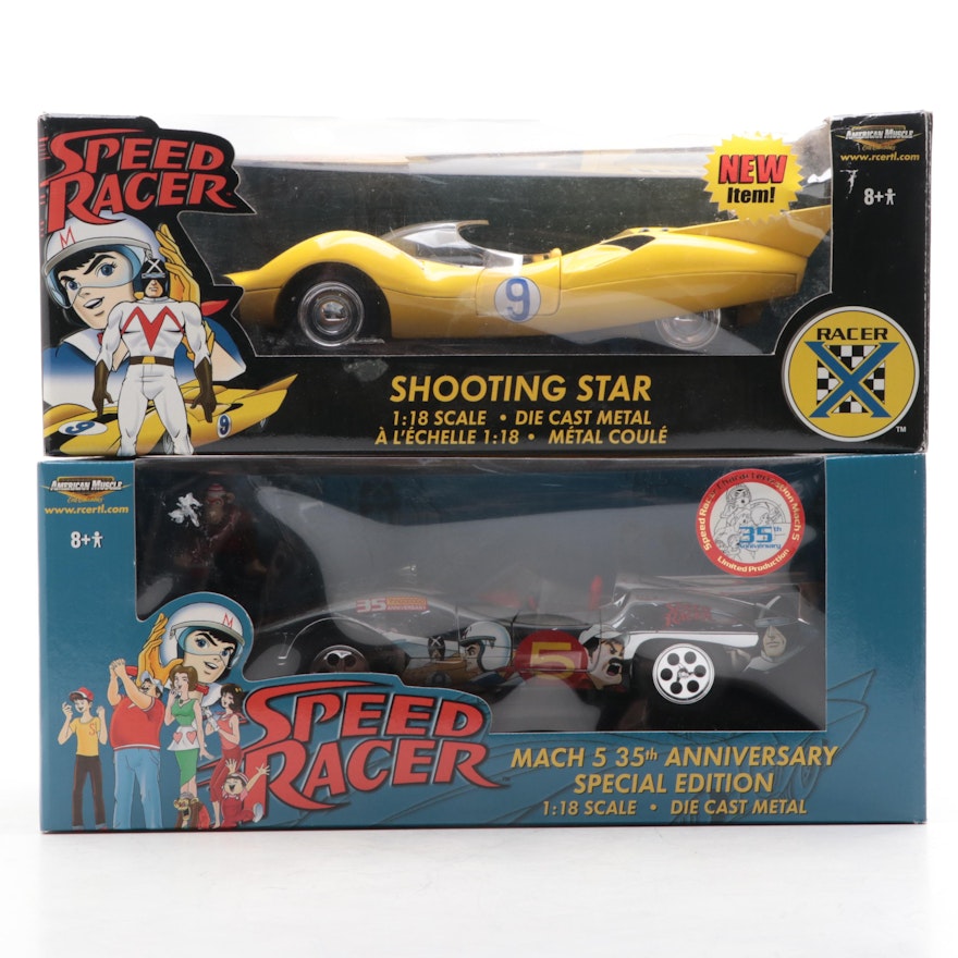 Speed Racer Shooting Star and Mach S Diecast Models by Ertl