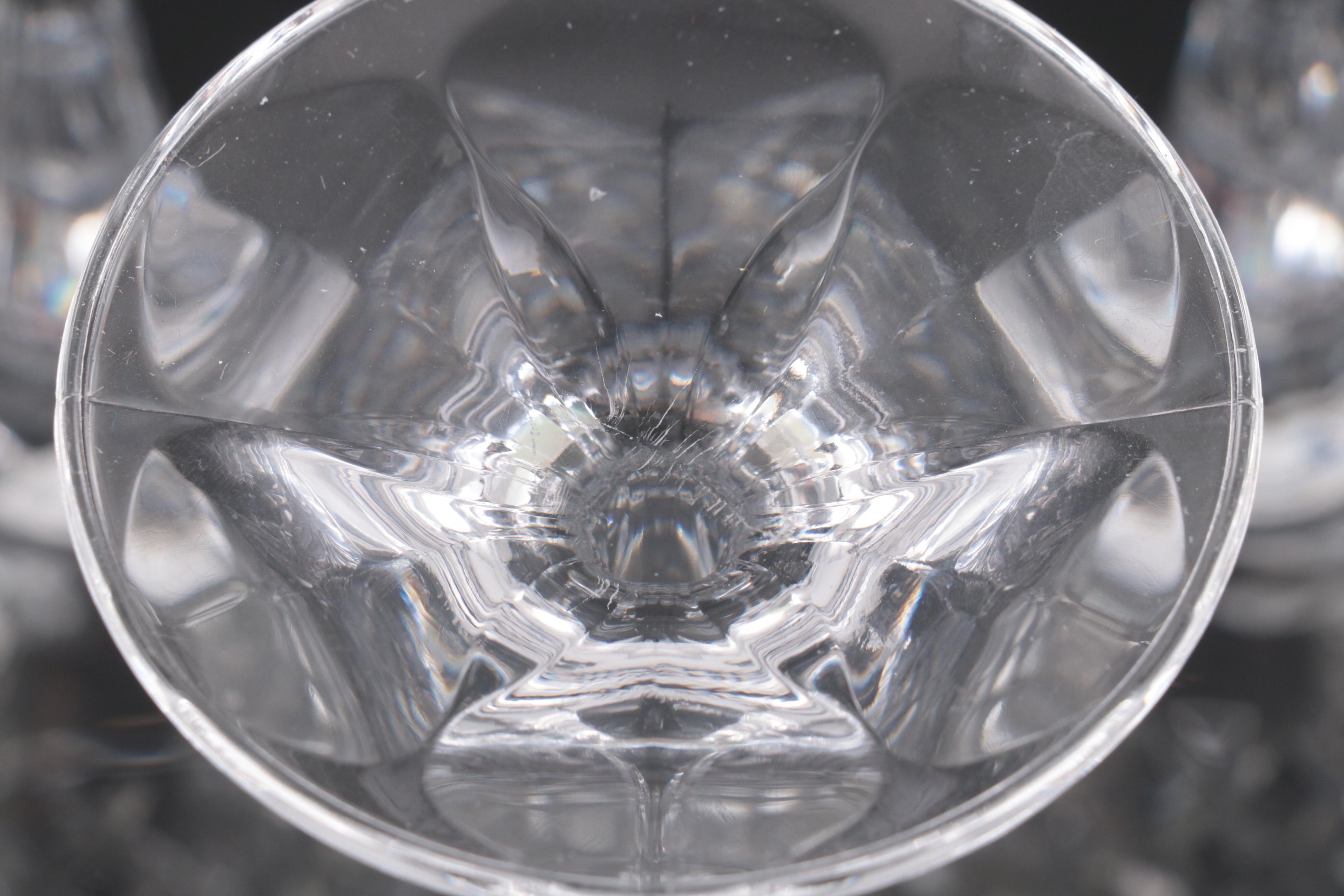 Mikasa "Coventry" Crystal Champagne Flutes, Water Goblets, and Wine