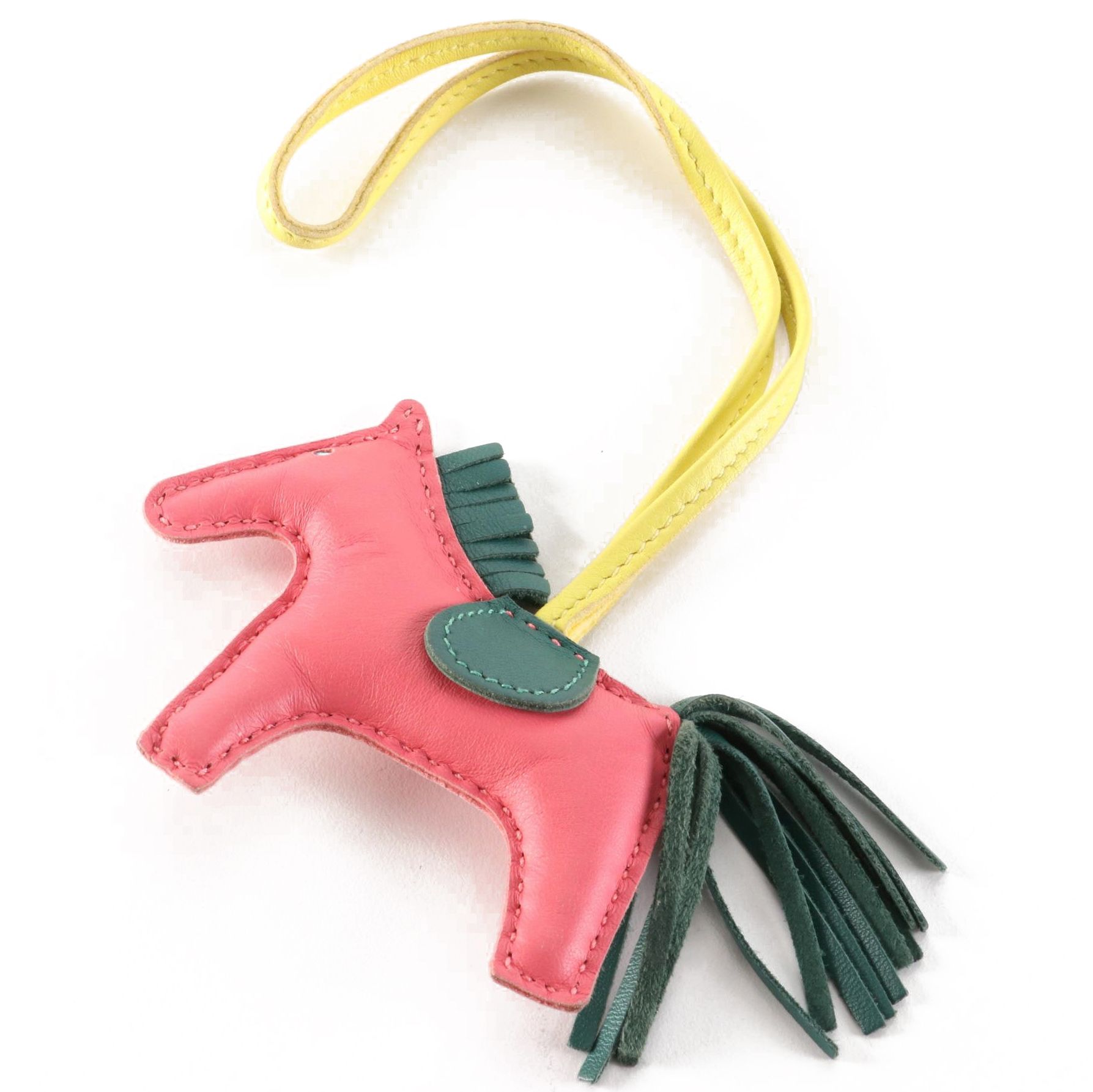 Breloque Hermès Rodéo PM Pegasus Anemiro - Multicolore Voile Fizz X Lime - Occasion Très Bon état