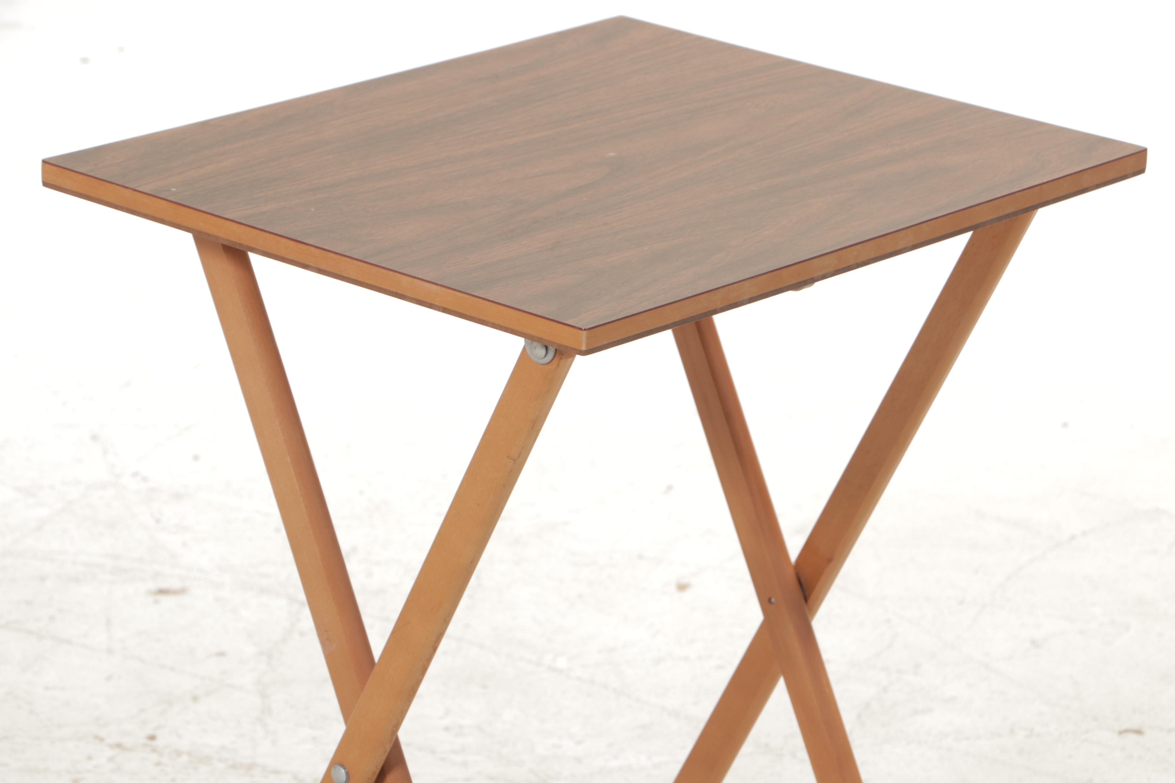 Scheibe Products Laminate and Wooden Television Trays, 1970s EBTH