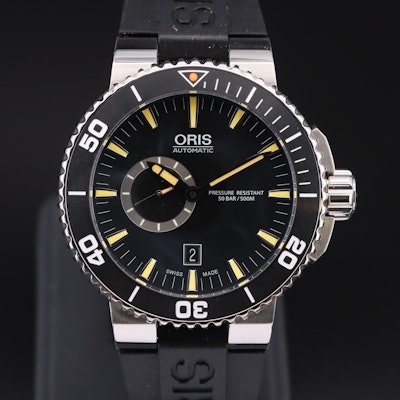 Oris Aquis Diver Small Seconds Stainless Steel Automatic Wristwatch