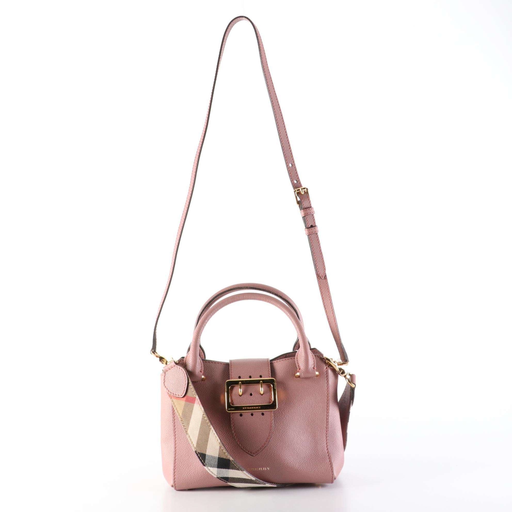 Burberry Small Buckle Tote Bag in Dusty Pink Grain Leather EBTH