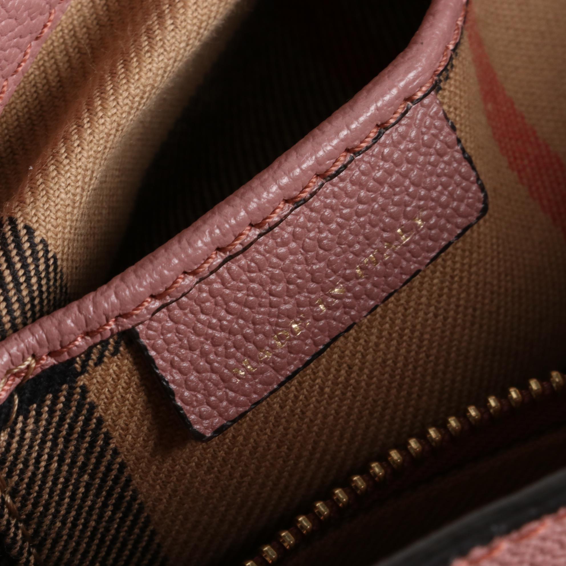 Burberry Small Buckle Tote Bag in Dusty Pink Grain Leather EBTH