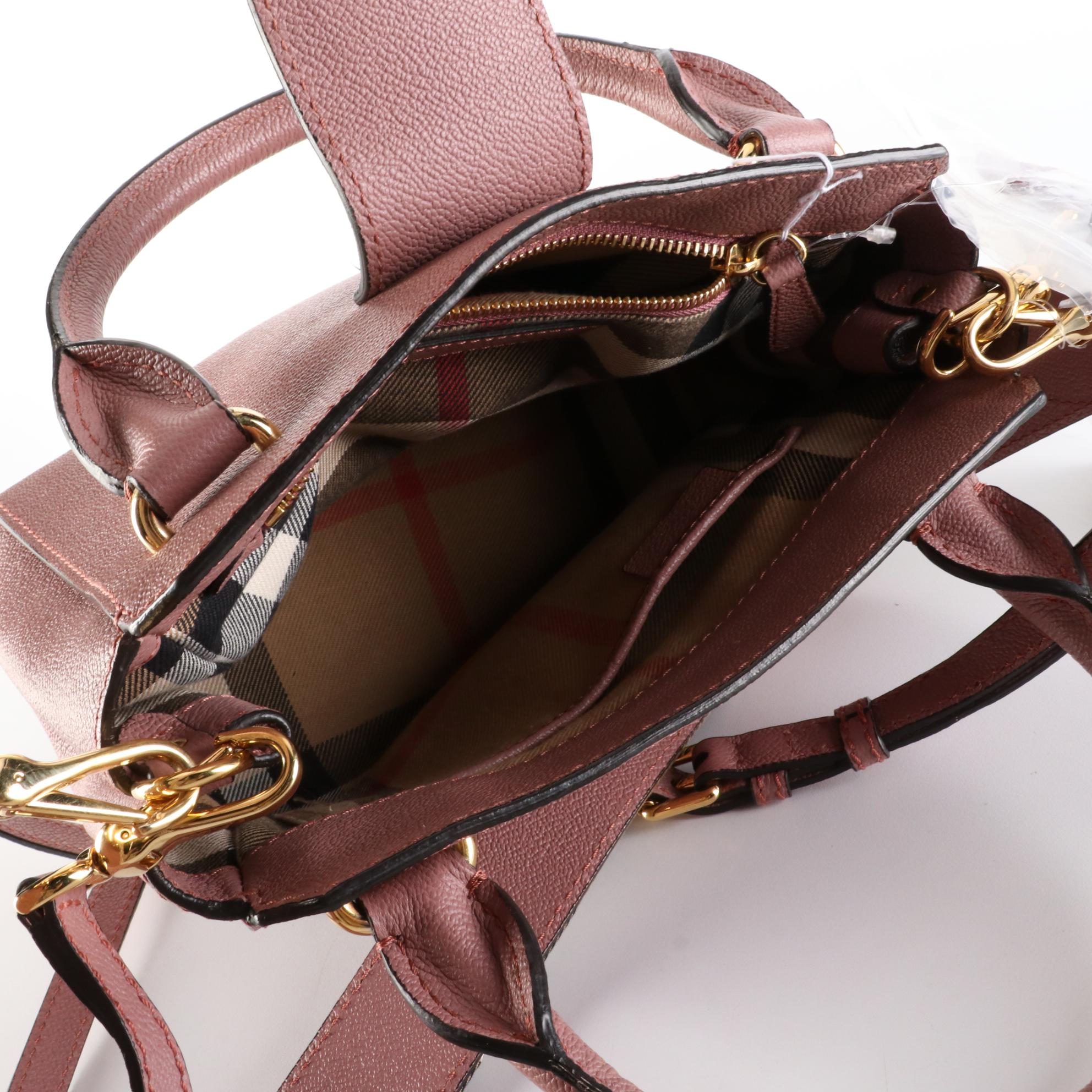 Burberry Small Buckle Tote Bag in Dusty Pink Grain Leather EBTH