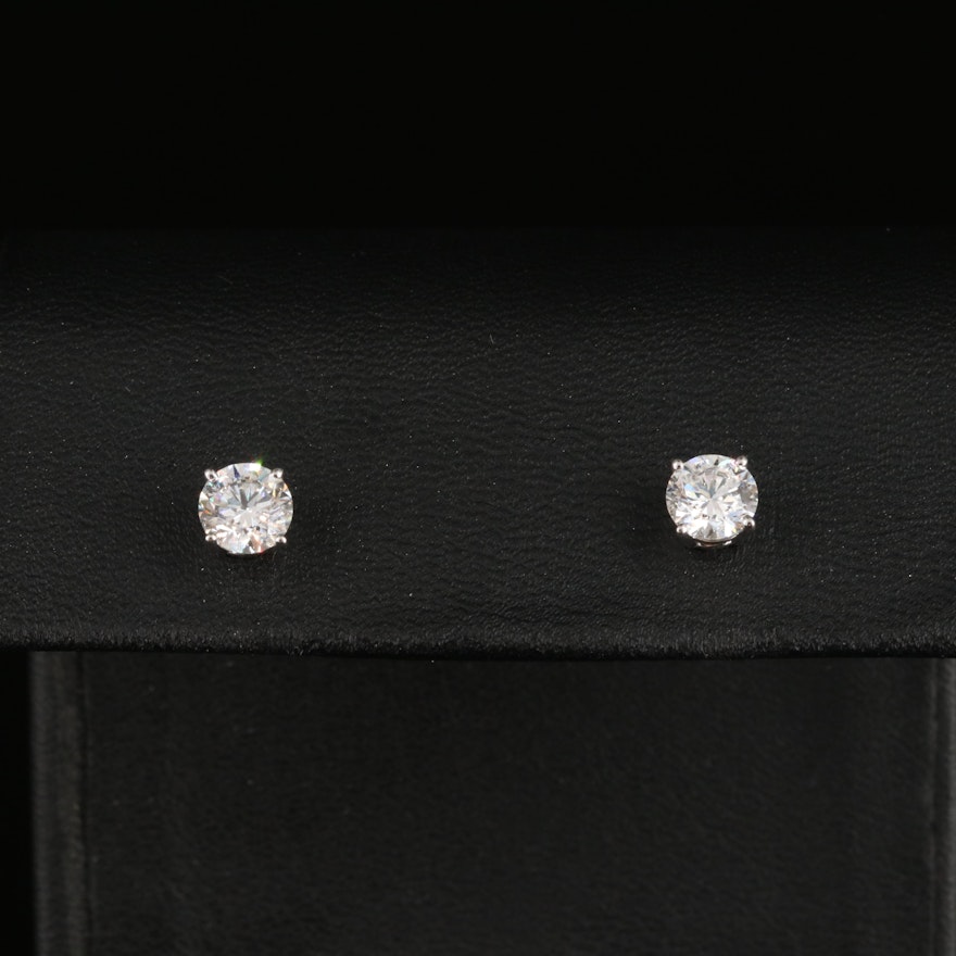 14K 1.20 CTW Lab Grown Diamond Stud Earrings
