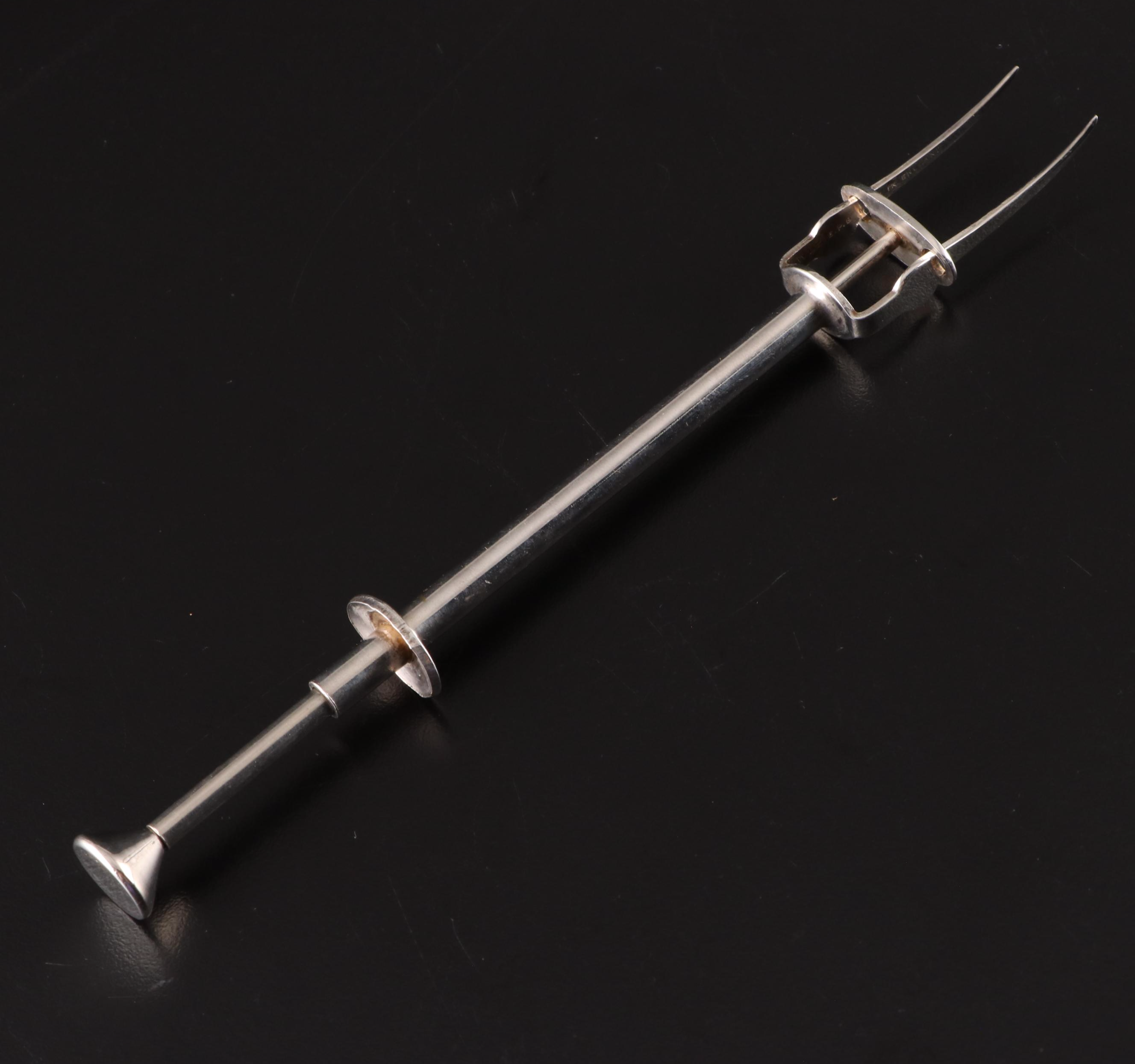 Gorham Sterling Silver Double Jigger with English Silver Plate Olive