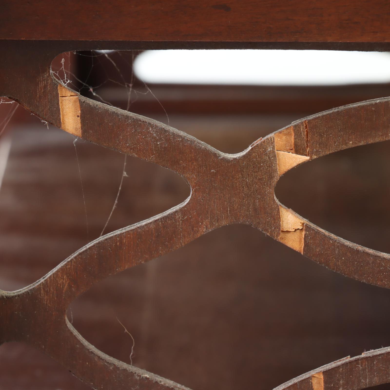 Pair of Frankson Chippendale Style Mahogany ThreeTier Side Tables