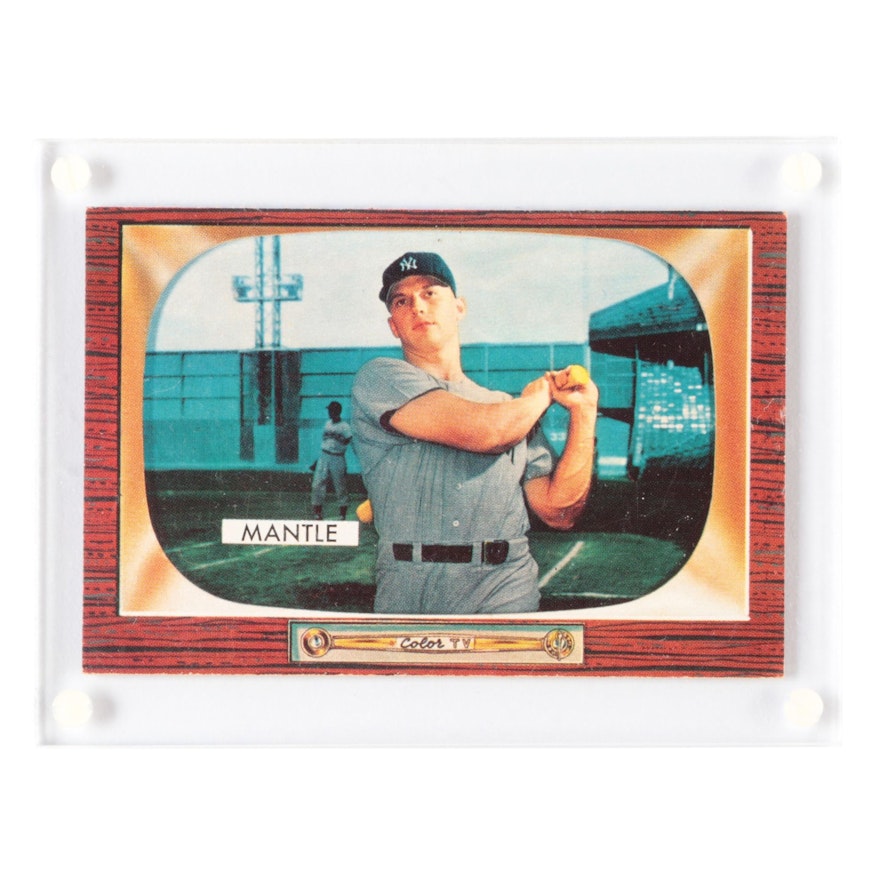 1955 Bowman Mickey Mantle #202 New York Yankees Baseball Card