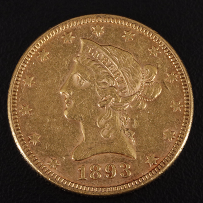 1893 Liberty Head $10 Gold Coin