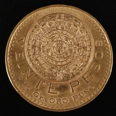 1959 Mexico Twenty Pesos Gold Coin