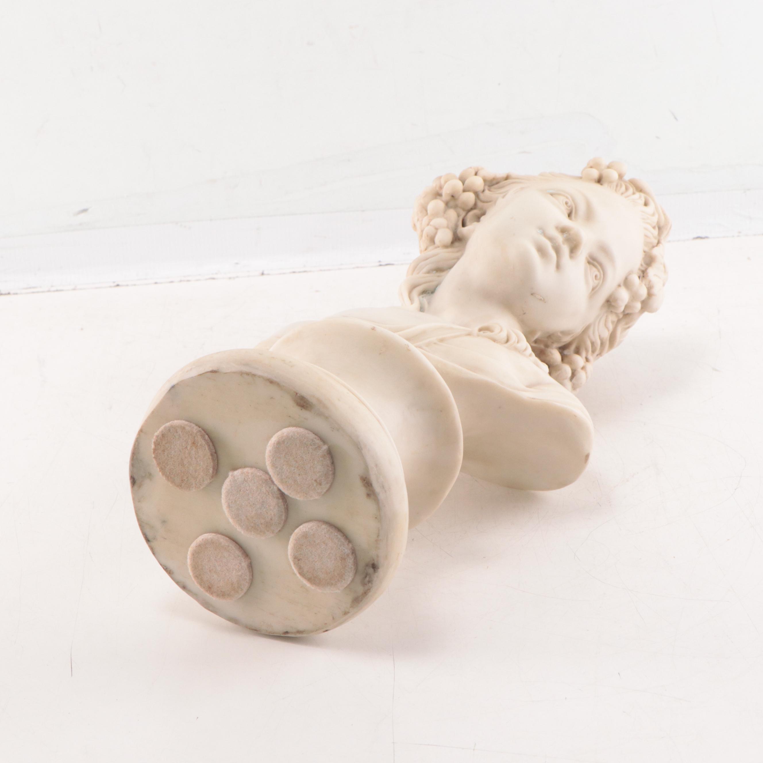 Bust of a Young Woman Cast Resin Sculpture EBTH