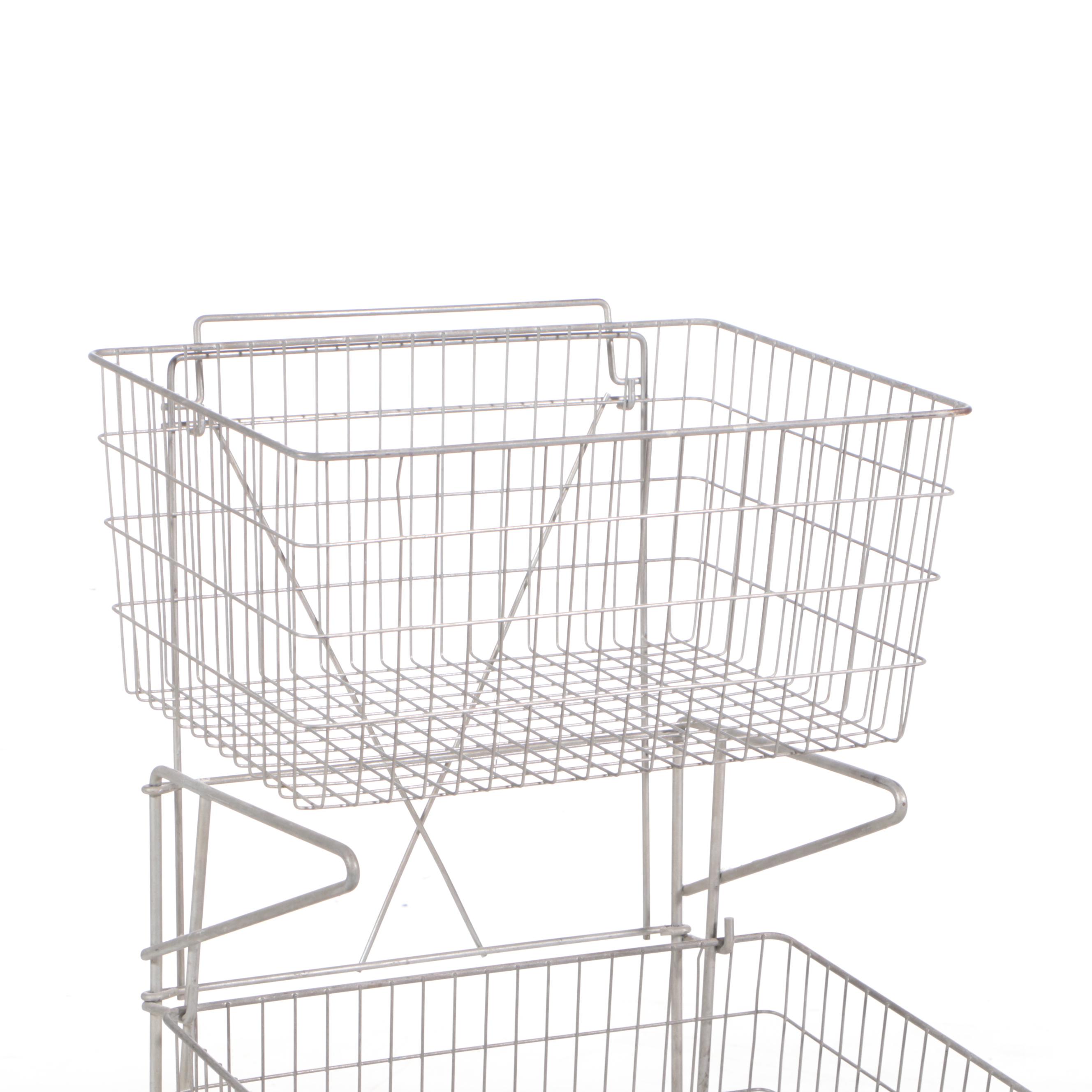 Modular Wire Storage Baskets With Stand EBTH