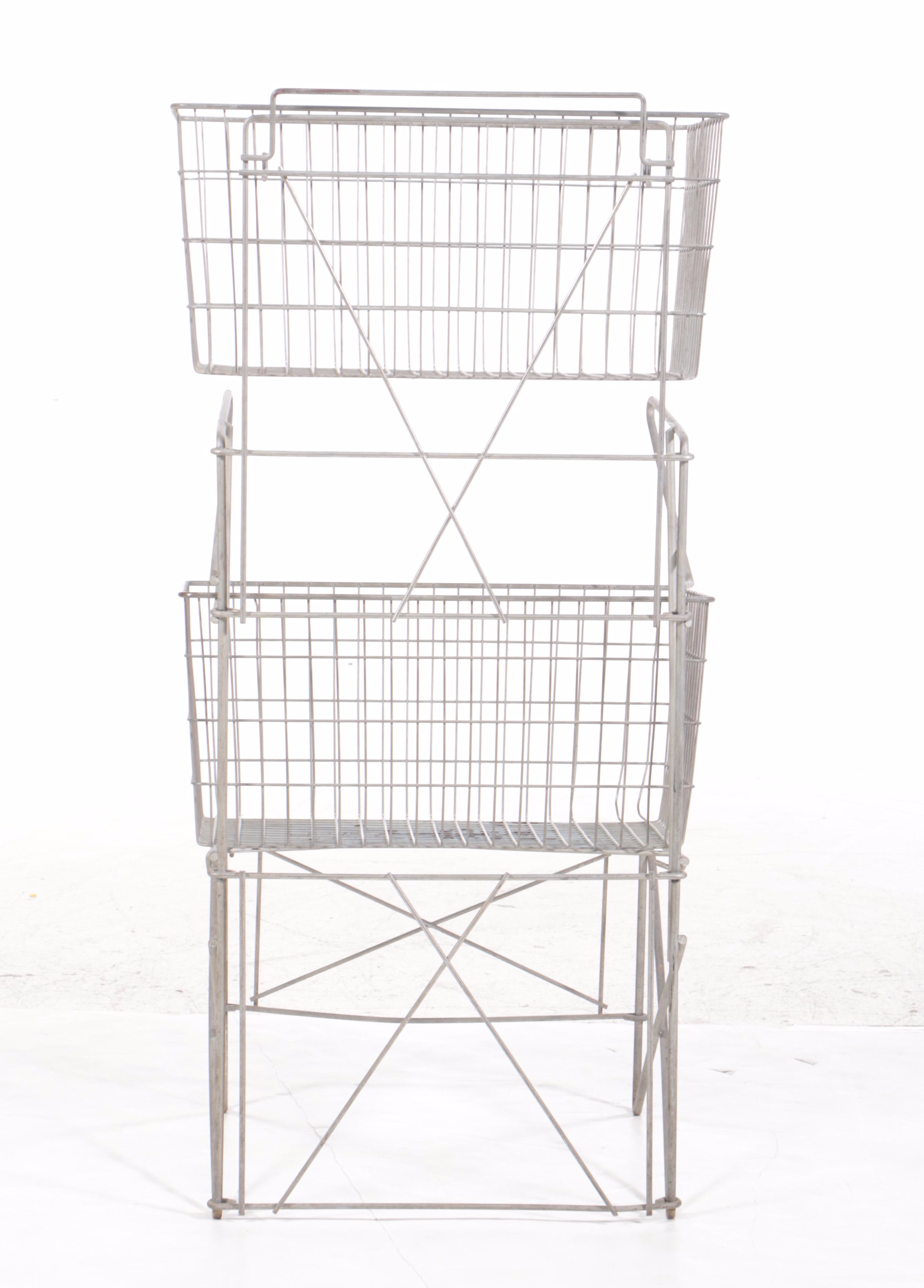 Modular Wire Storage Baskets With Stand EBTH