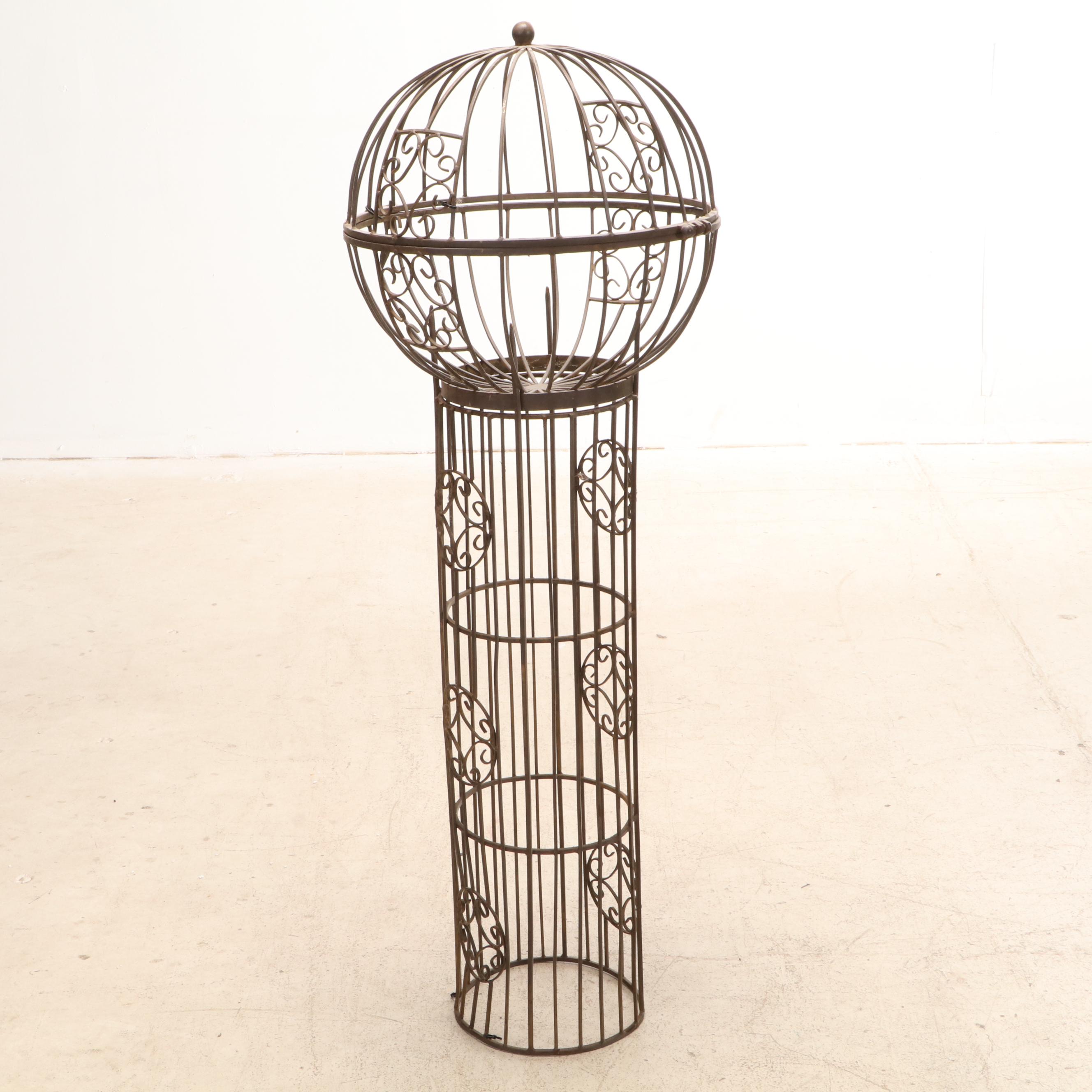 Wrought Metal Garden Globe Accent EBTH