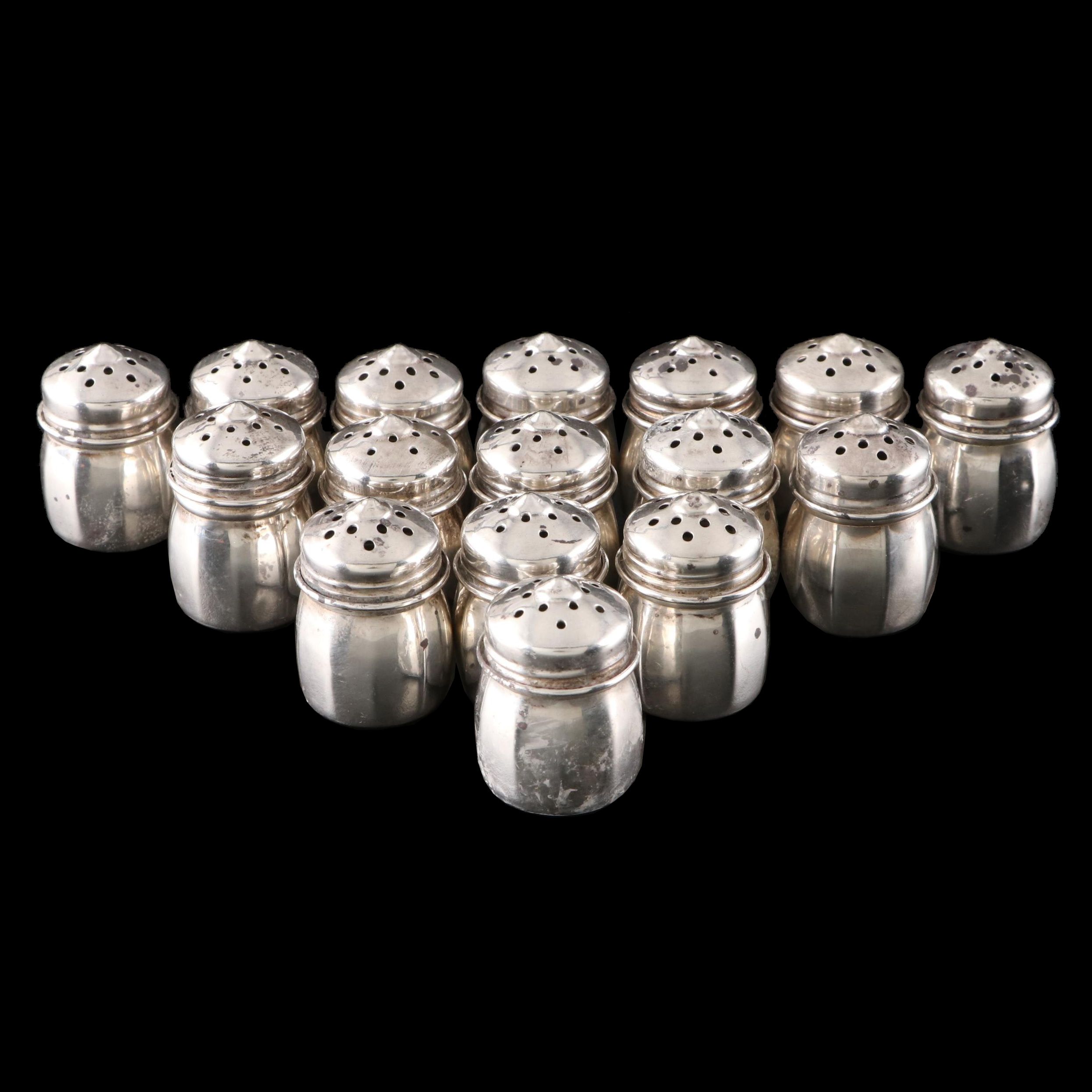 Sterling Silver Individual Salt and Pepper Shakers EBTH