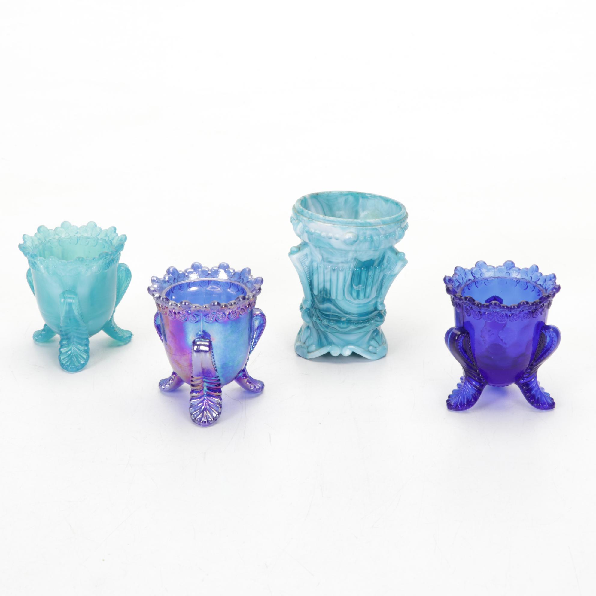 Boyd And Heisey Glass Salt Cellars, Toothpick Holders, And Figurines | EBTH