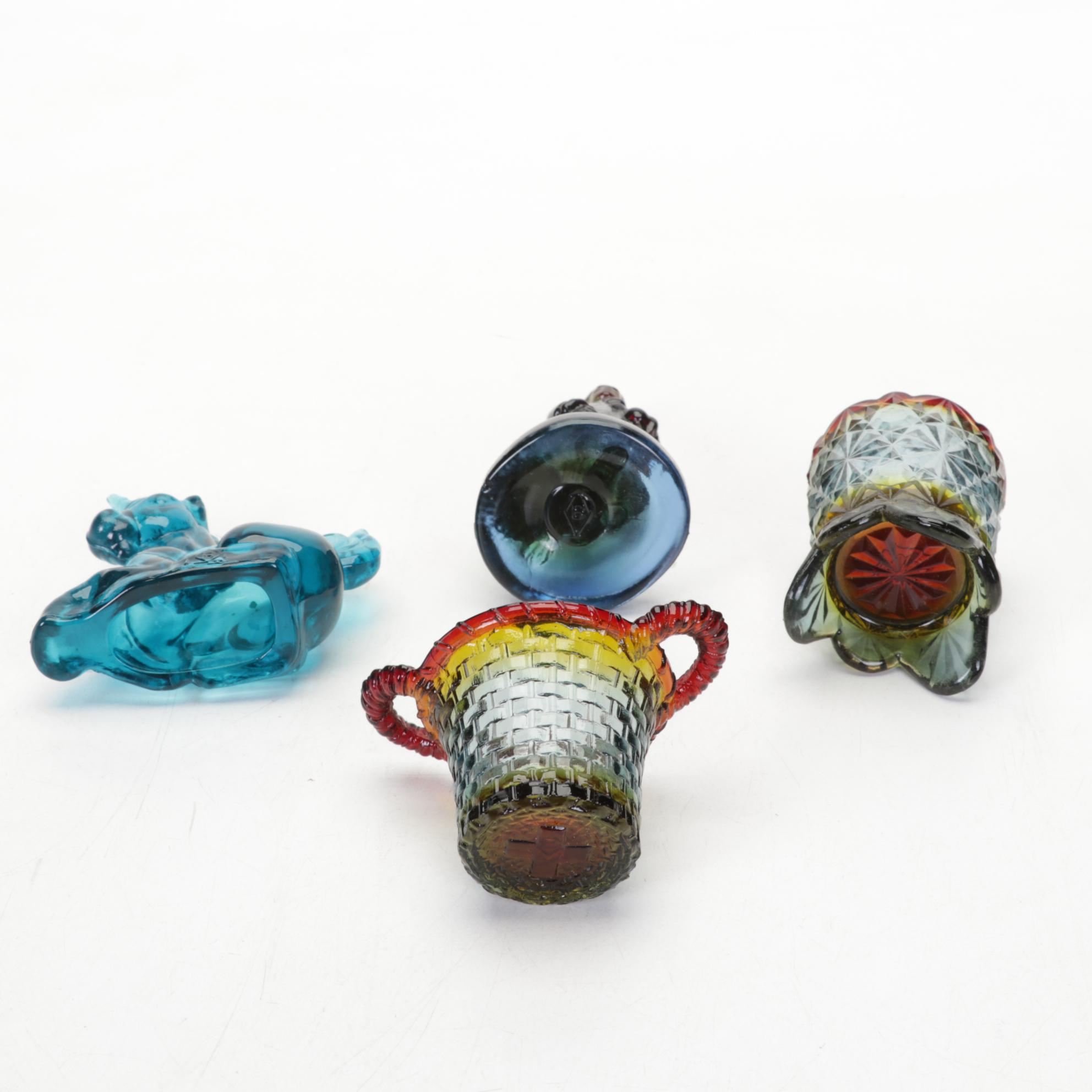 Boyd And Heisey Glass Salt Cellars, Toothpick Holders, And Figurines | EBTH