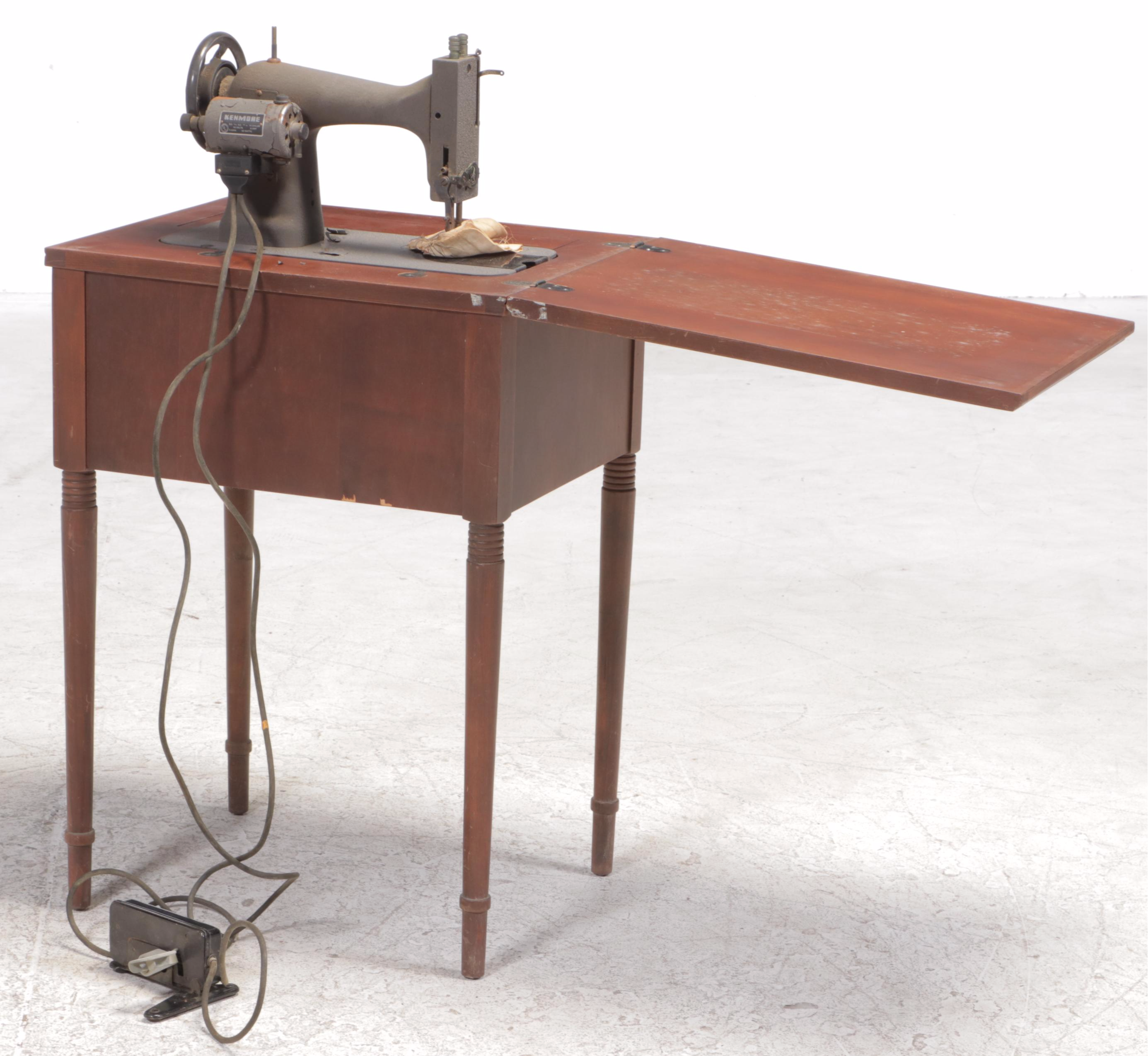 Kenmore E6354 Rotary Sewing Machine with Sewing Table, Early/Mid 20th