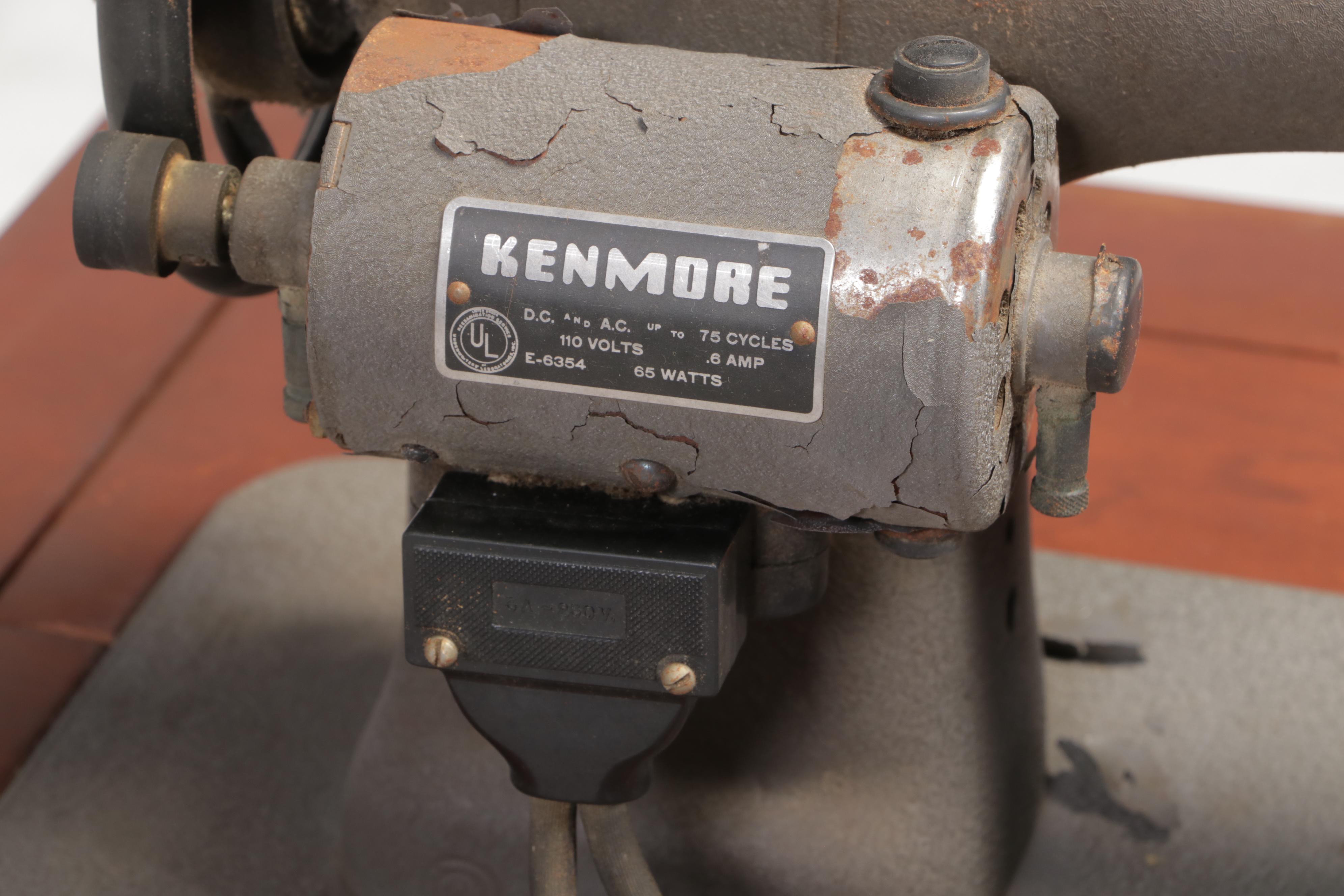 Kenmore E6354 Rotary Sewing Machine with Sewing Table, Early/Mid 20th