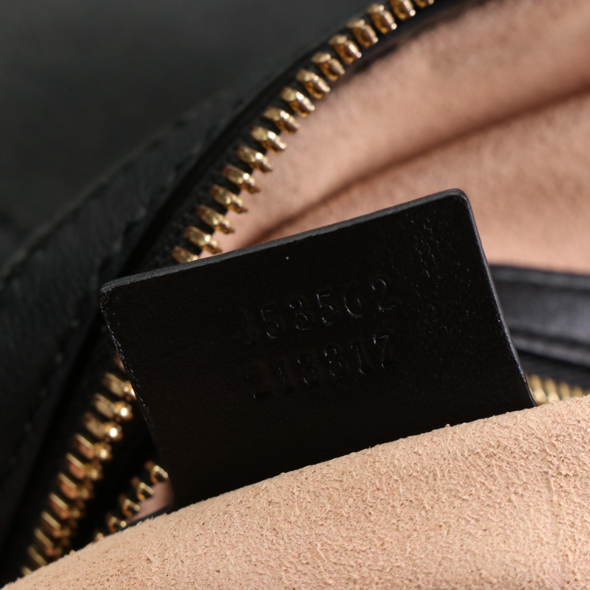 Gucci Apollo GG Embossed Leather Hobo Bag with ChainLink and Leather