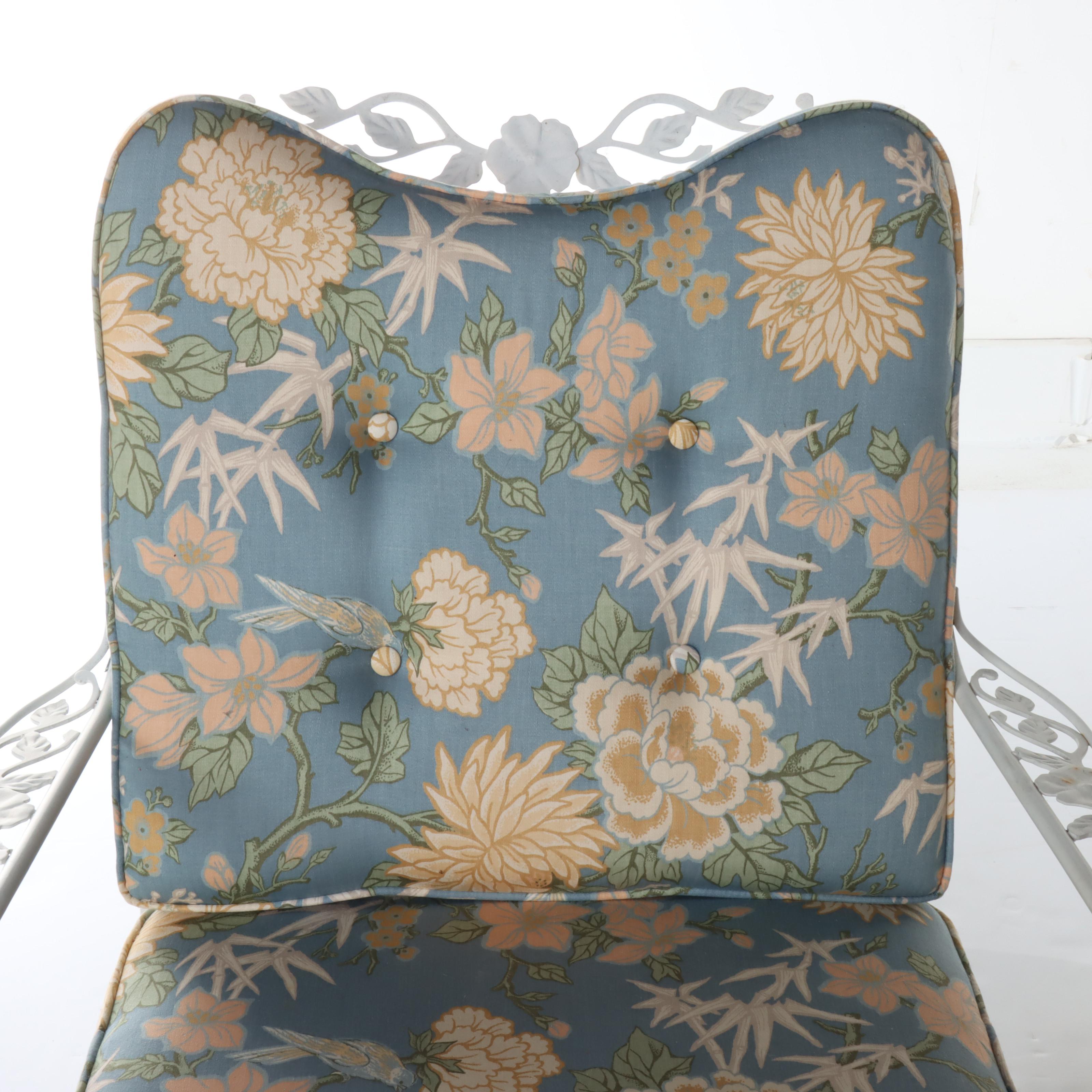 Pair of LyonShaw Iron Patio Chairs with Cushions EBTH
