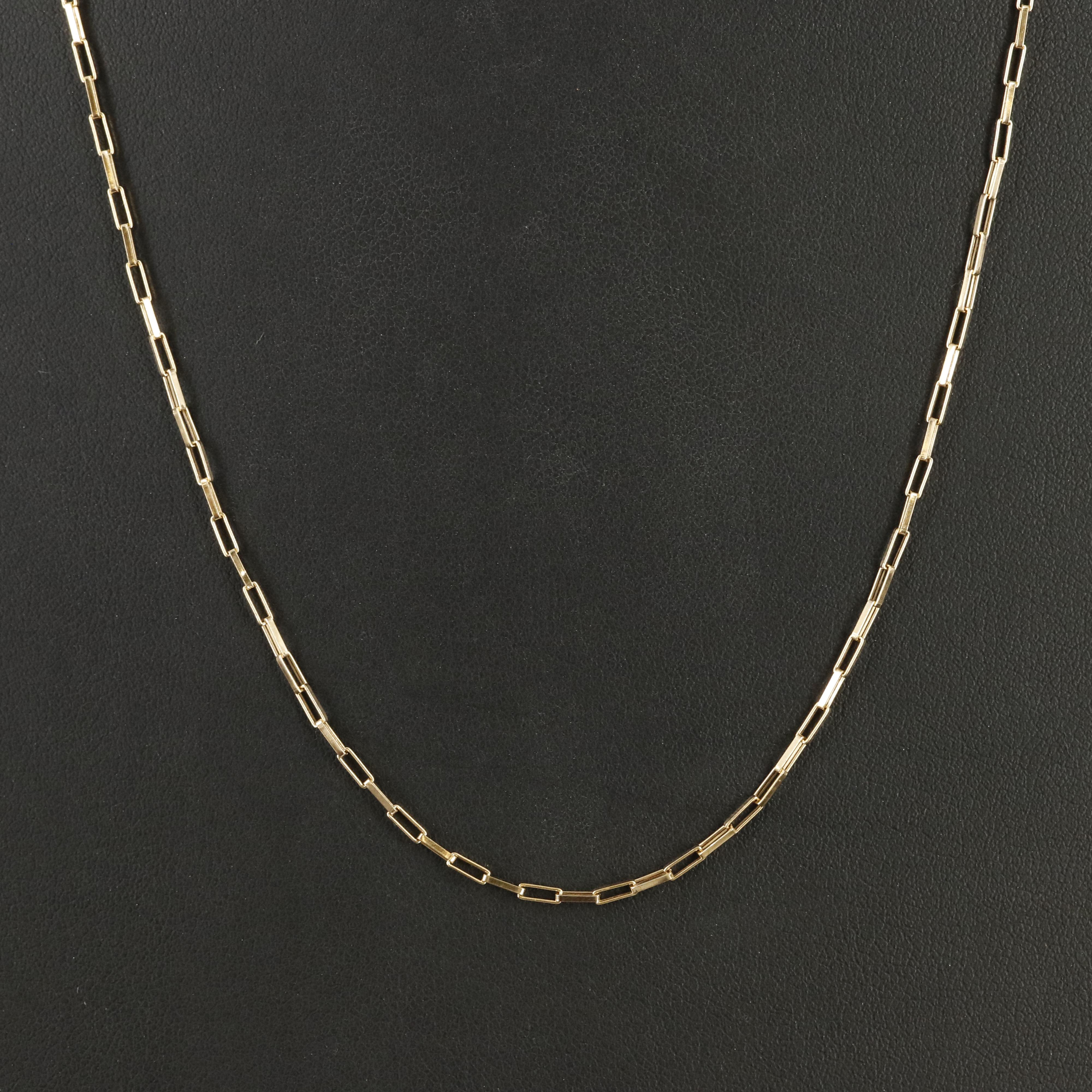14K Paper Clip Chain Necklace EBTH