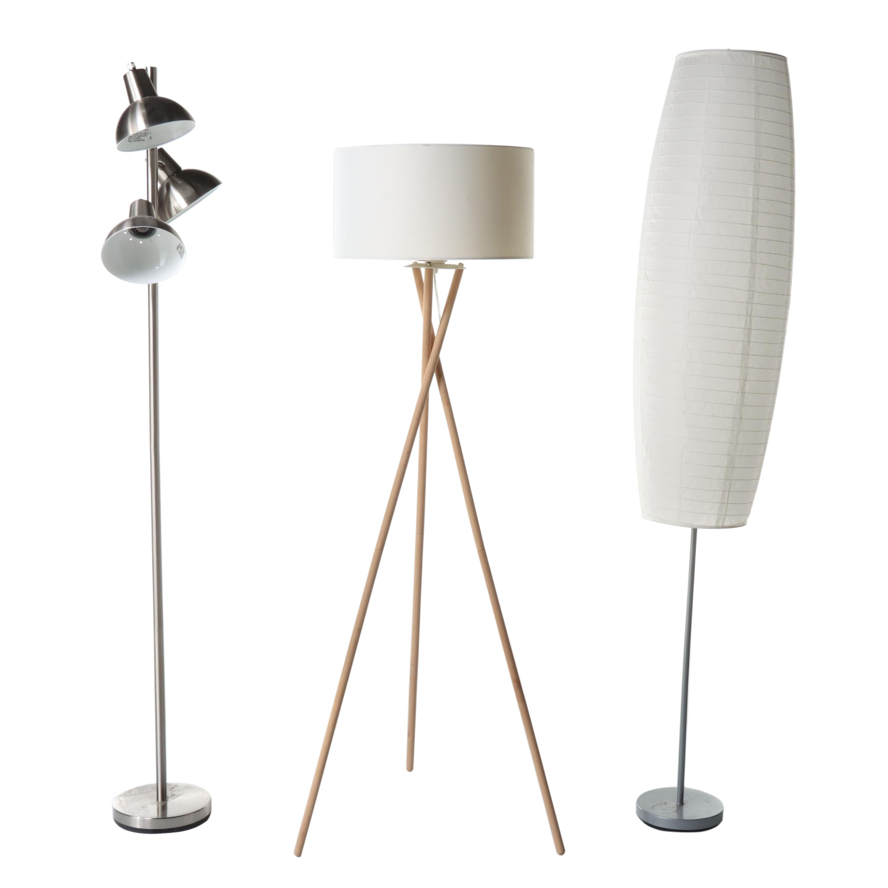 Mid Century Modern and Industrial Style Floor Lamps, Contemporary EBTH