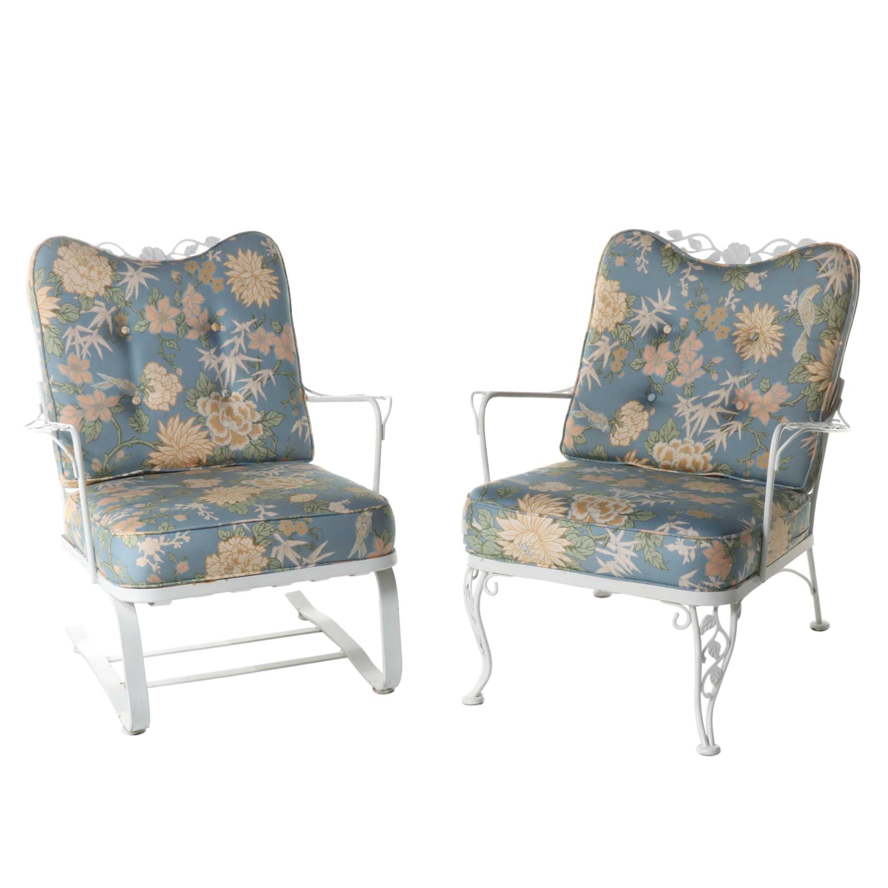 Pair of LyonShaw Iron Patio Chairs with Cushions EBTH