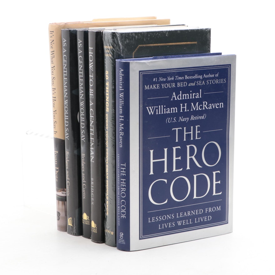 First Edition "The Hero Code" by William H. McRaven and More Etiquette Books