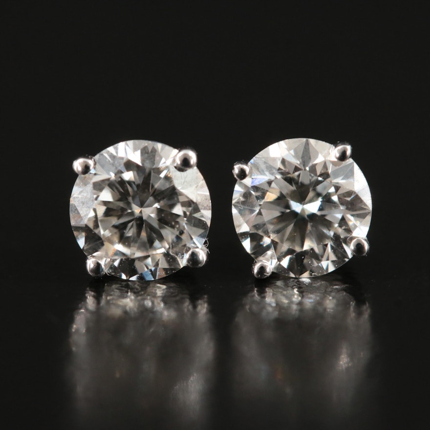 14K 1.05 CTW Lab Grown Diamond Stud Earrings