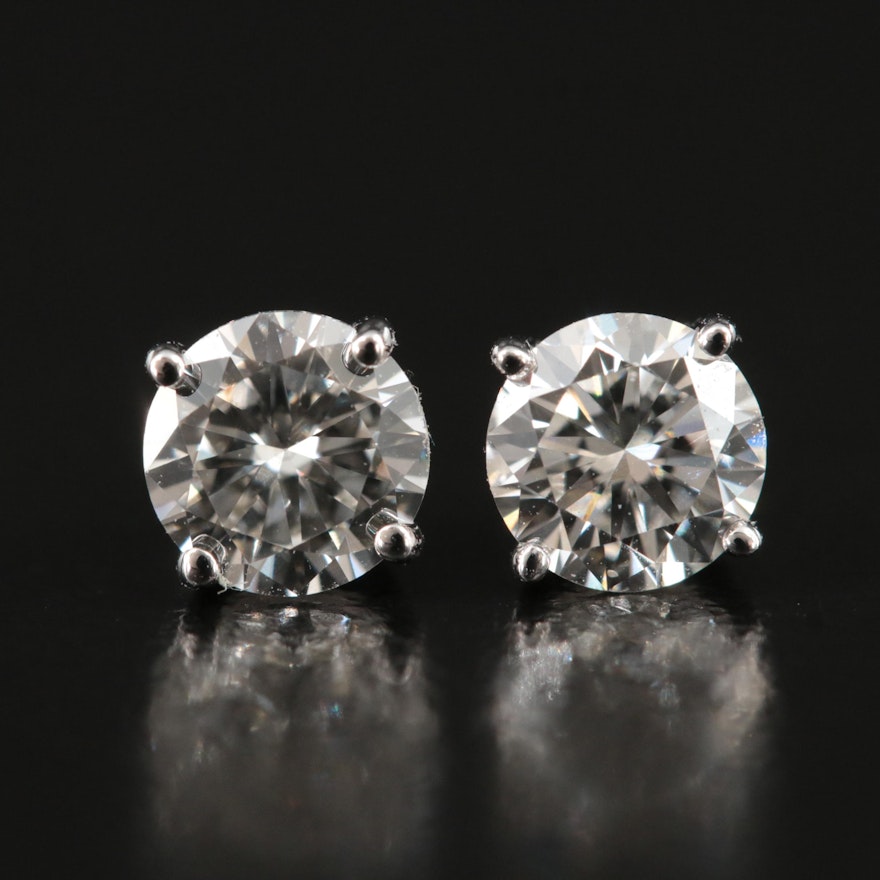 14K 0.96 CTW Lab Grown Diamond Stud Earrings