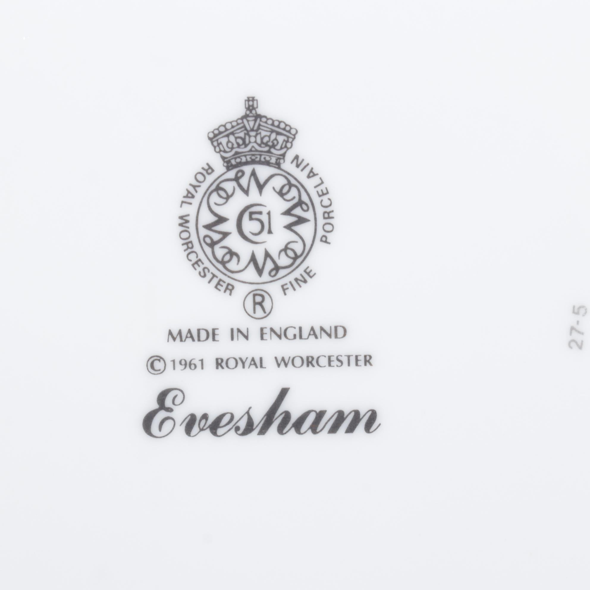 Royal Worcester "Evesham" Dinnerware with Similar Patterns EBTH