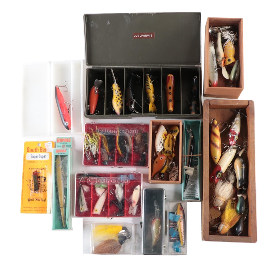 Assorted Silicone, Acrylic, Metal and Fiber Fishing Lures